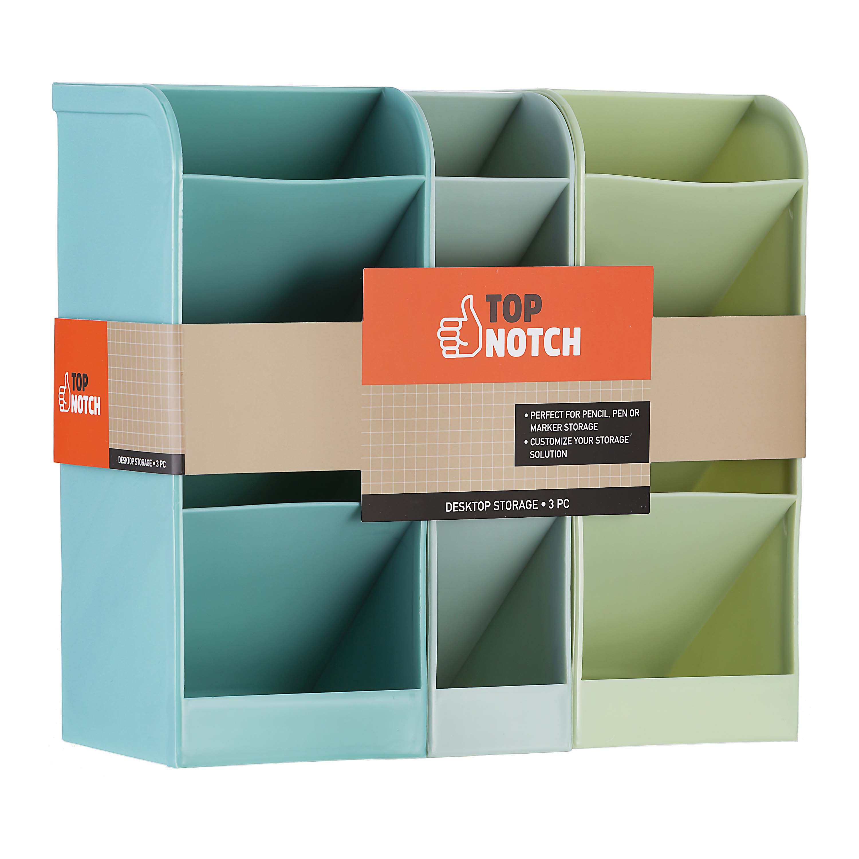 3.5 x 8 Multicolor Marker Storage Organizers 3ct by Top Notch