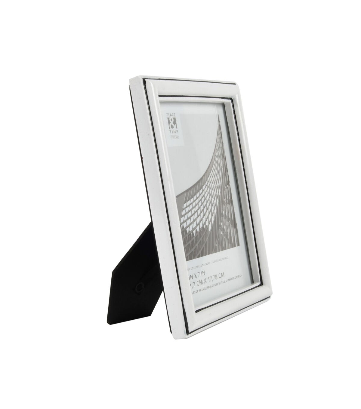 5 x 7 White Glazing Resin Tabletop Picture Frame by Place & Time
