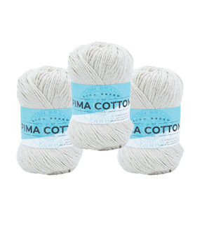 Lion Brand Pima 186yds Worsted Cotton Yarn 3 Bundle