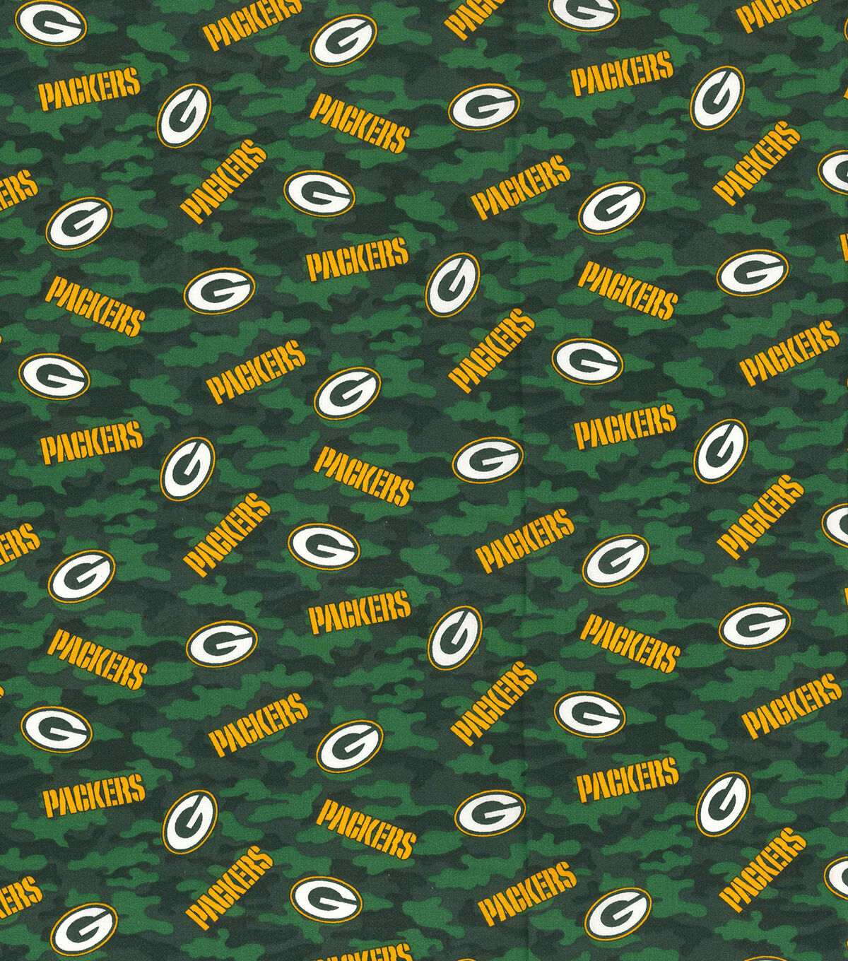 Fabric Traditions Green Bay Packers NFL Camo Cotton Fabric