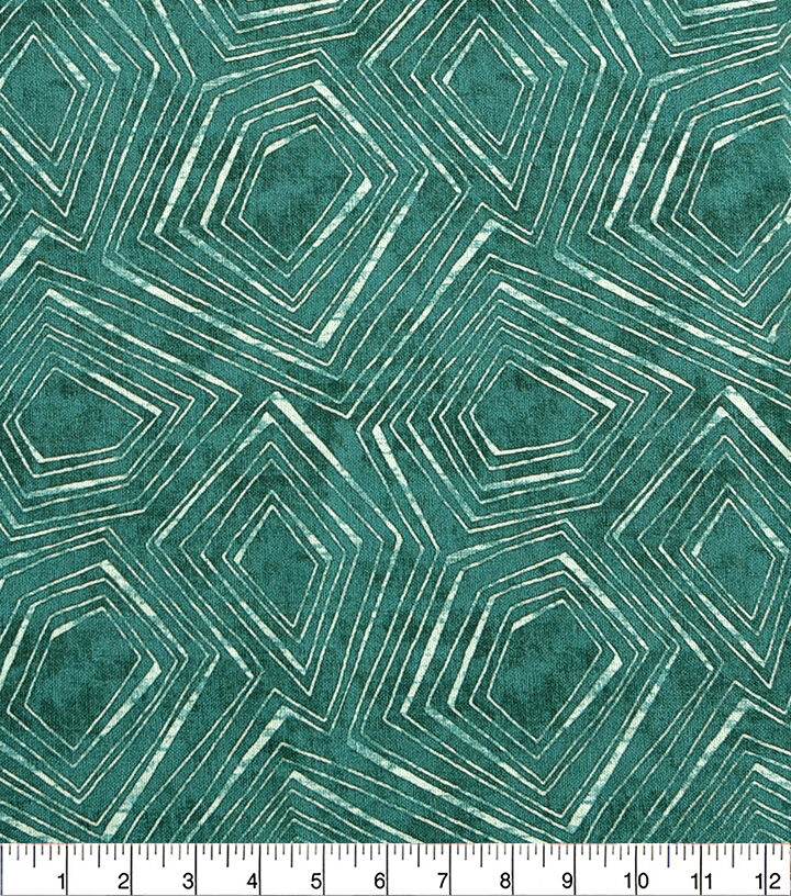 Teal Naturverse Textured Geometric Quilt Cotton Fabric by Keepsake Calico