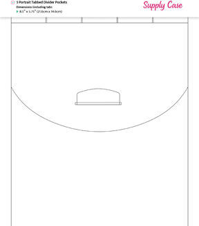 Totally Tiffany 8 x 5 Portrait Tabbed Divider Pockets 5pk