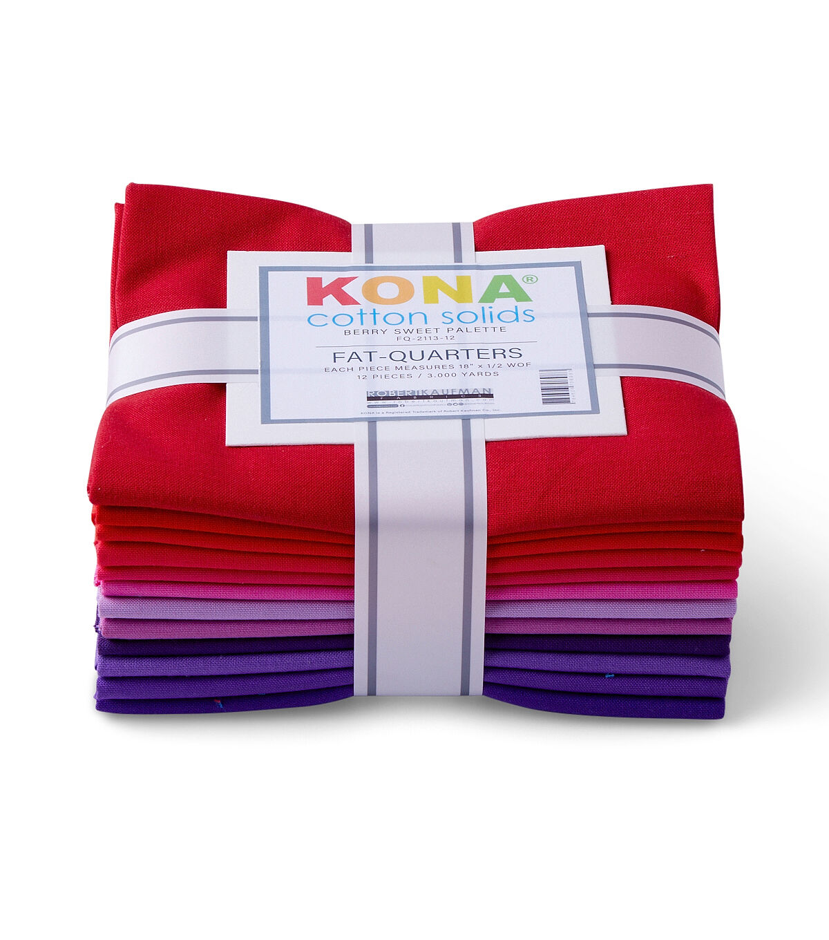 Kona 18 x 22 Berry Sweet Cotton Fabric Quarter Bundle 12pc