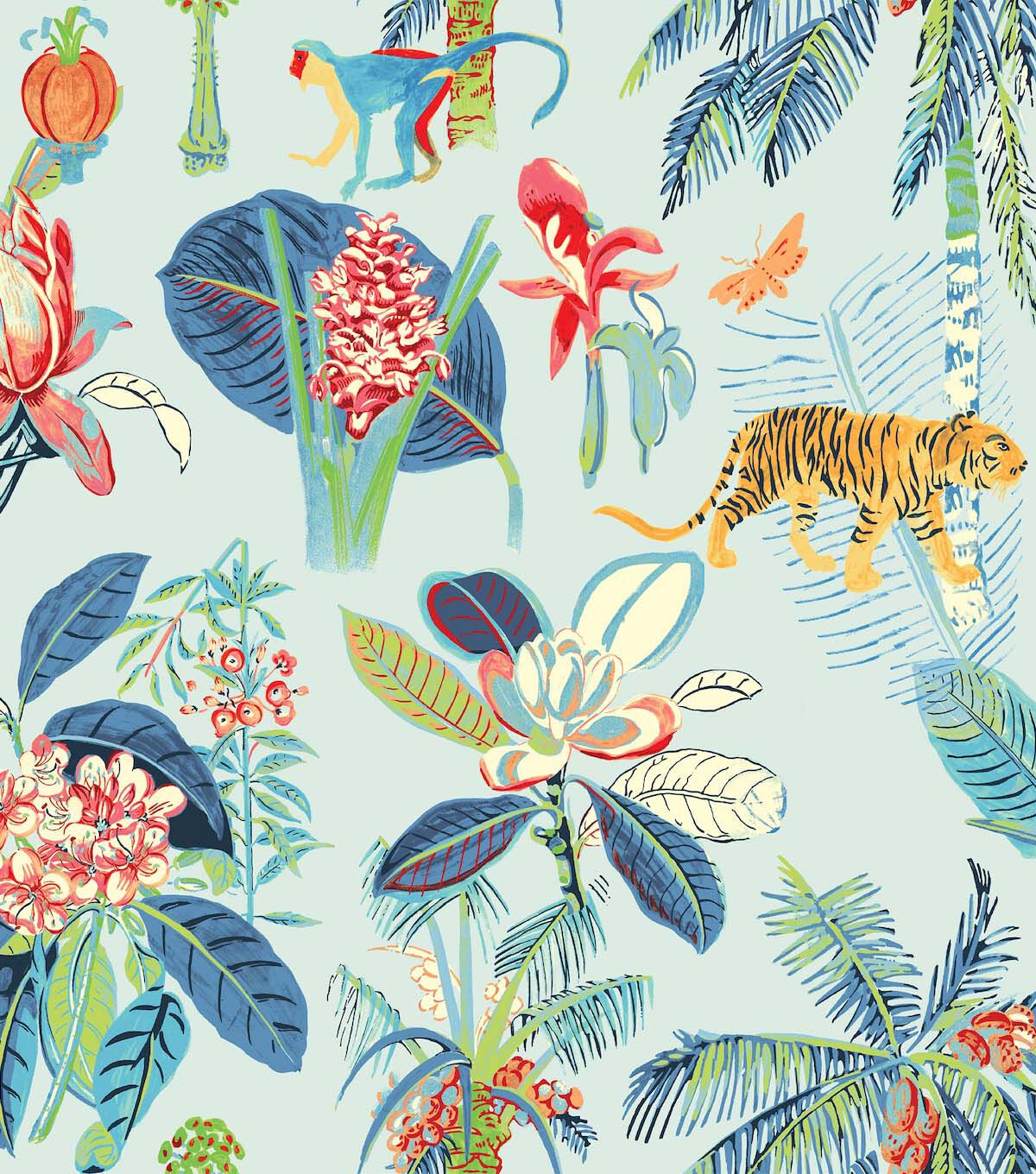 Tommy Bahama 20.5' x 18' Aegean Heavenly Kingdom Peel & Stick Wallpaper