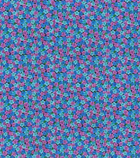 Fabric Traditions Small Floral on Teal Cotton Fabric by Keepsake Calico