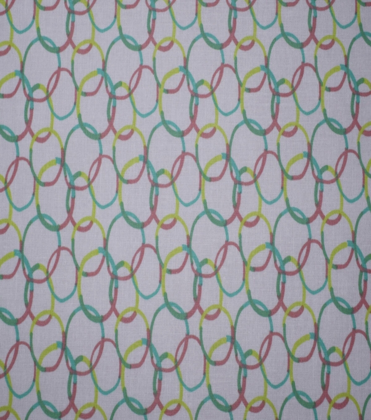 Linked Circles on White Quilt Cotton Fabric by Quilter's Showcase