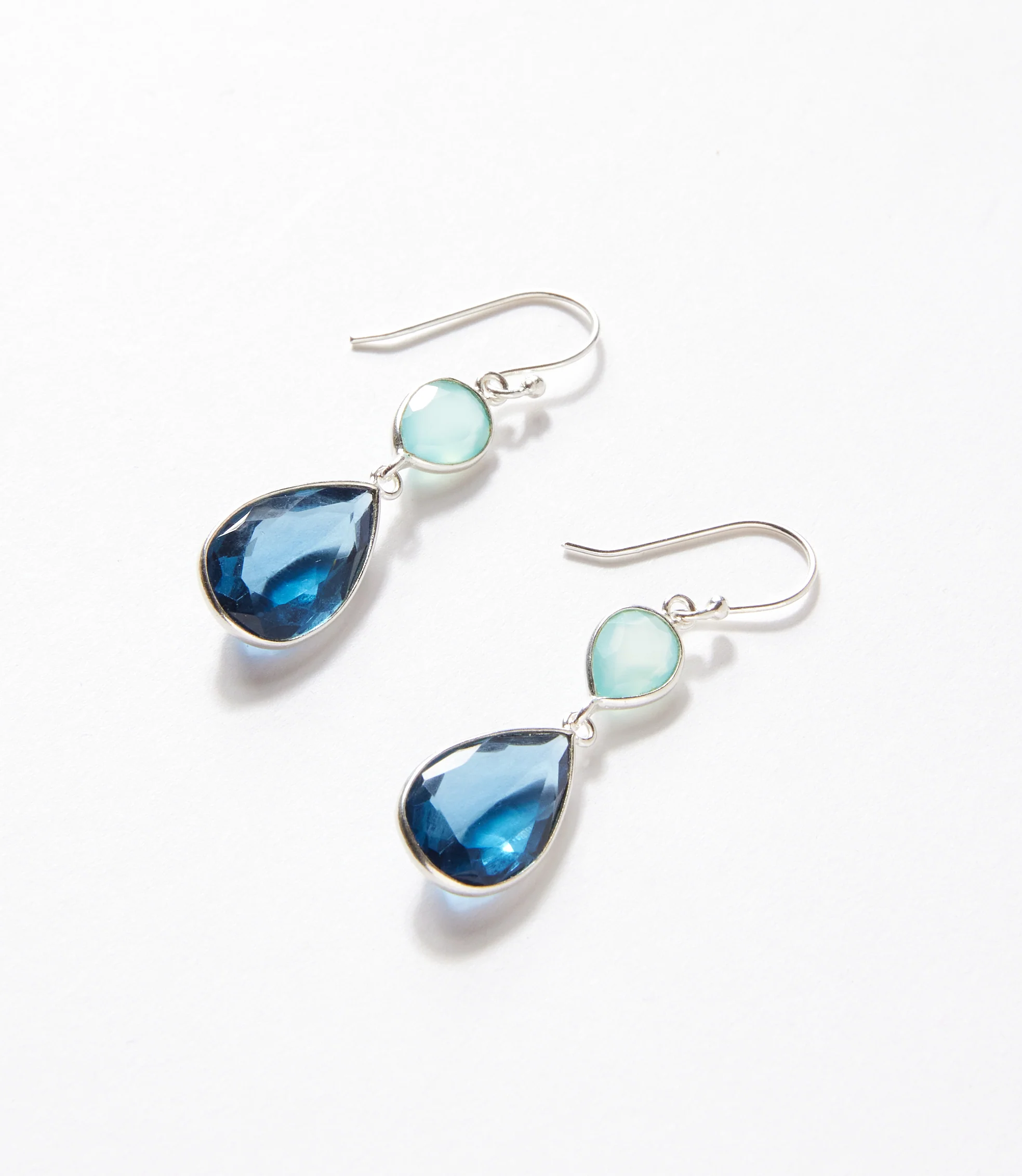 Mixed Gemstone Teardrop Earrings
