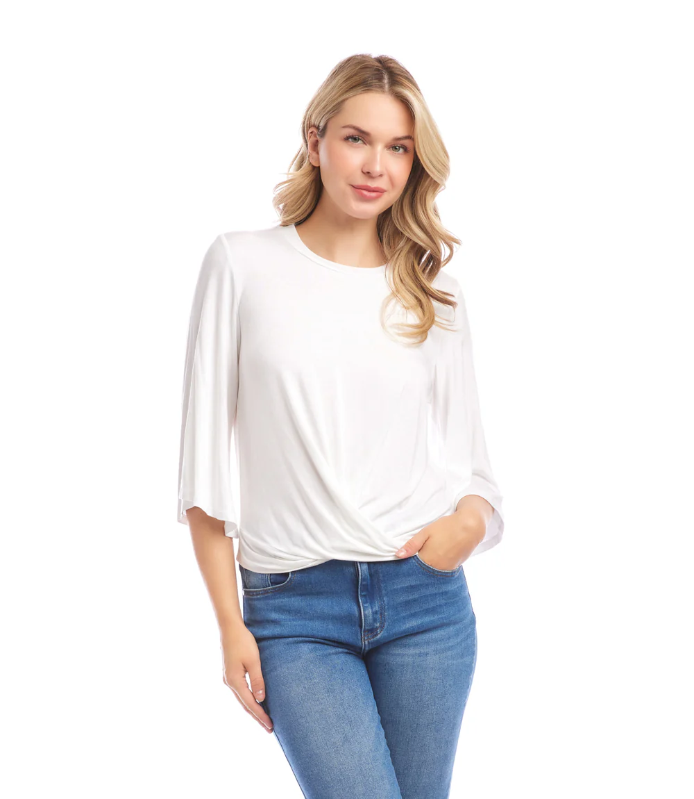 Drape Front Top
