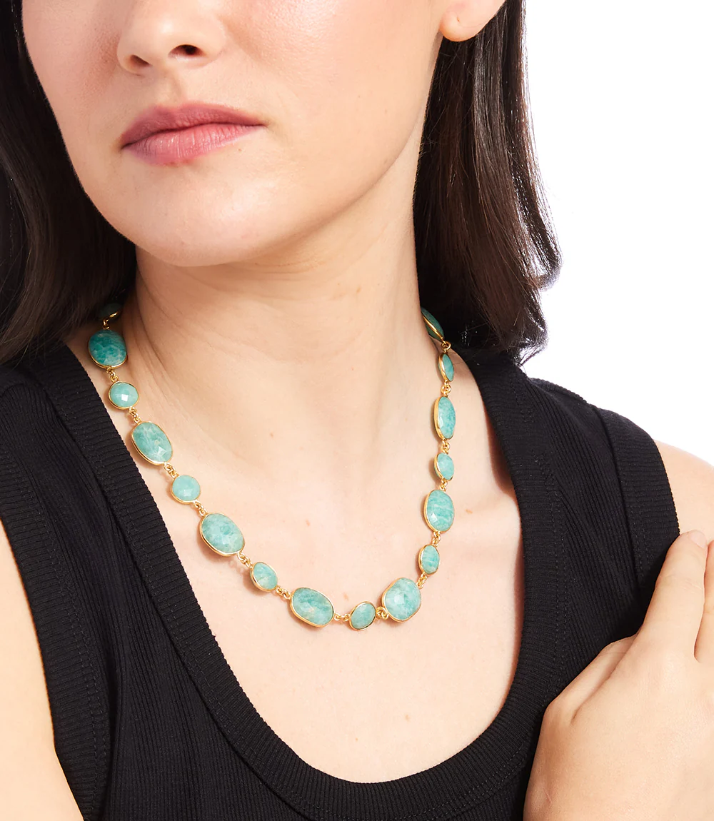 Gemstone Bezel Necklace