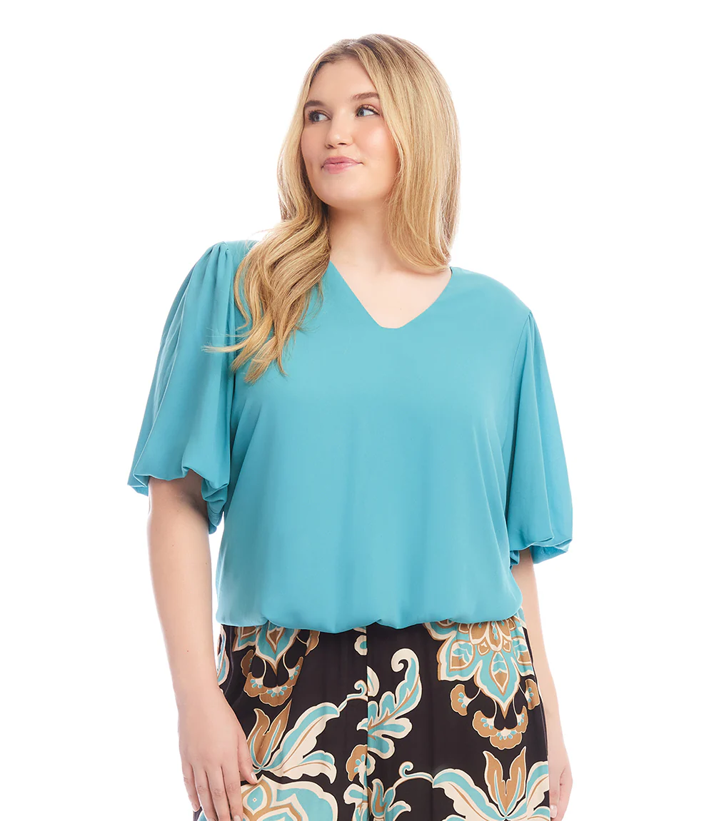 Plus Size Puff Sleeve Top