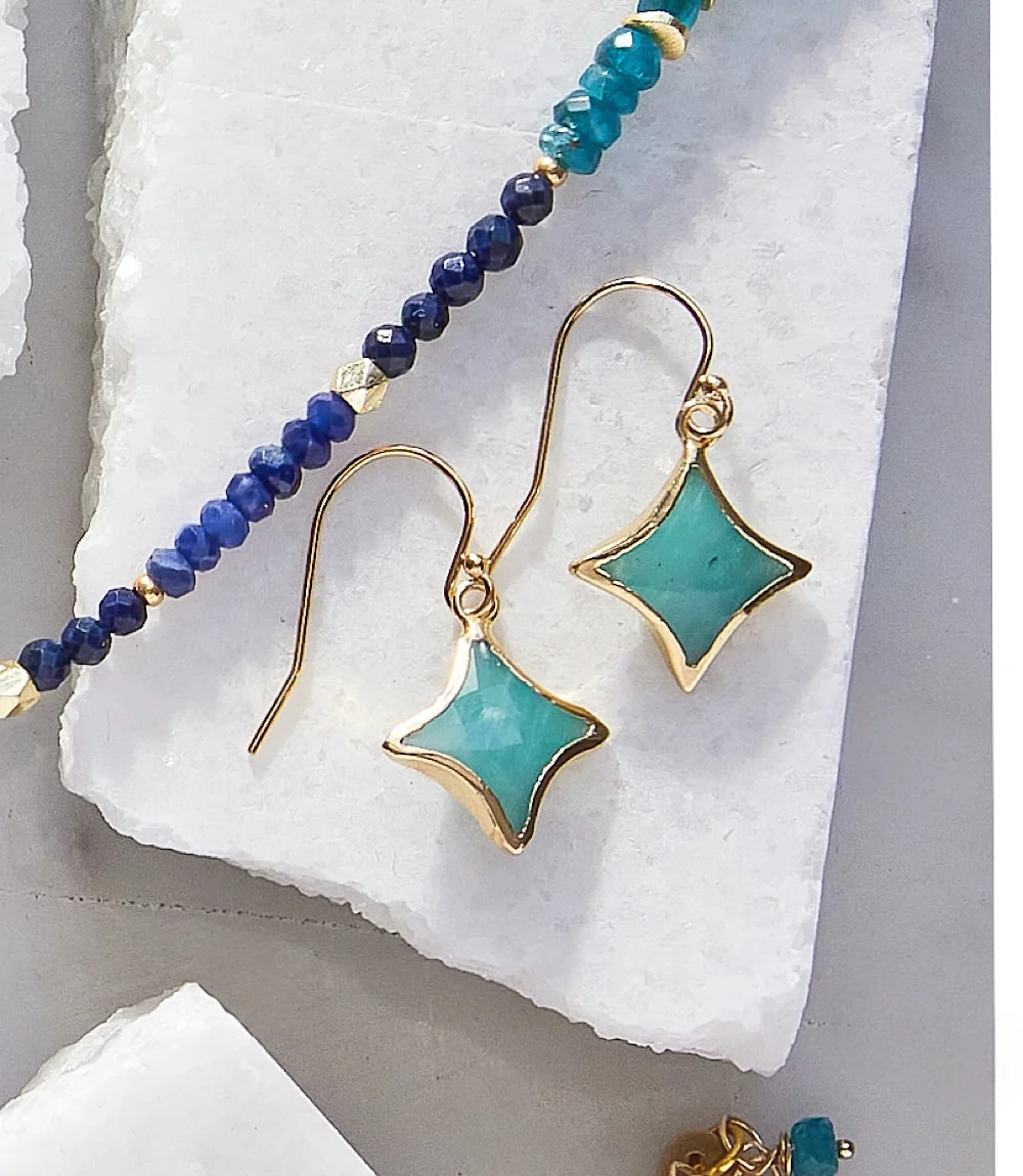 Amazonite Kite Earrings