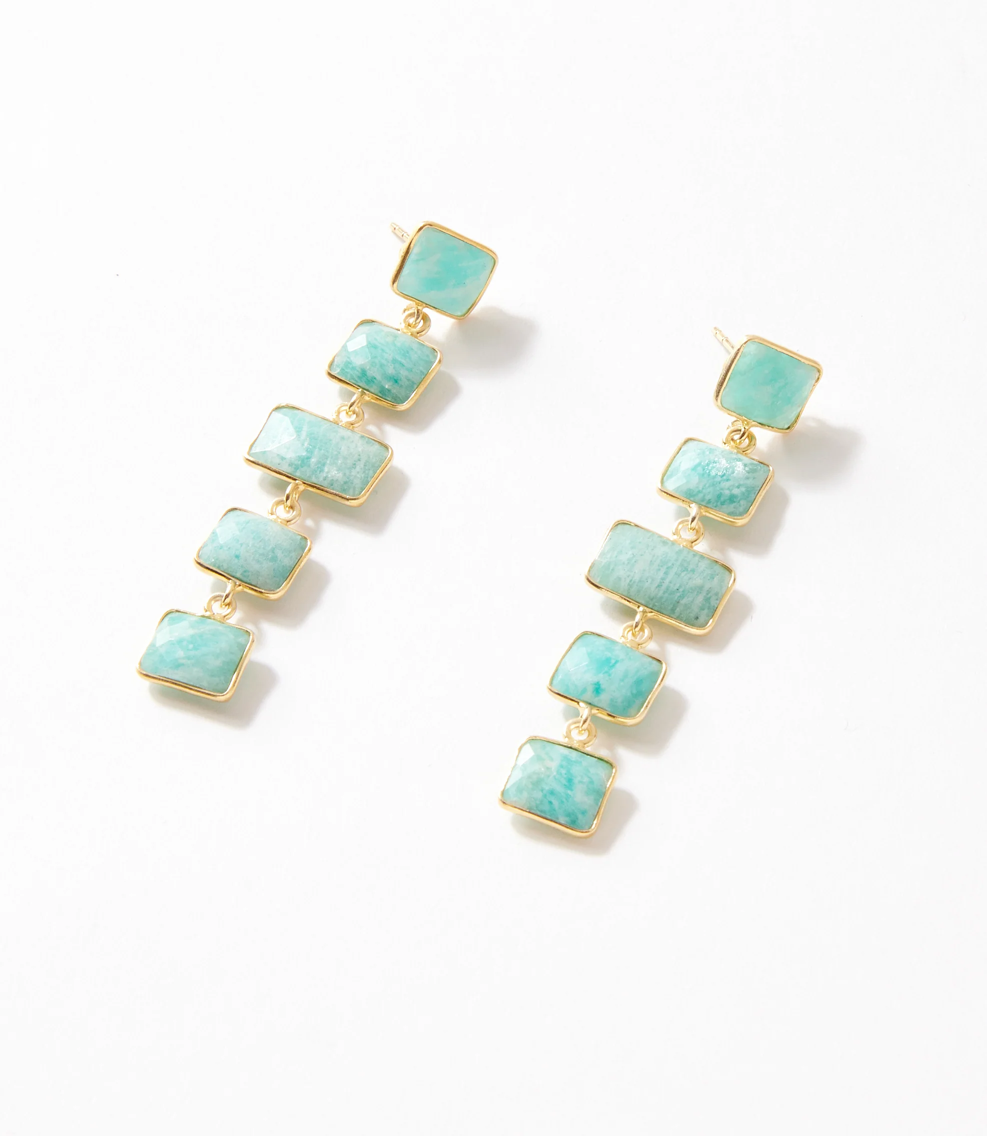 Five Drop Gemstone Earrings