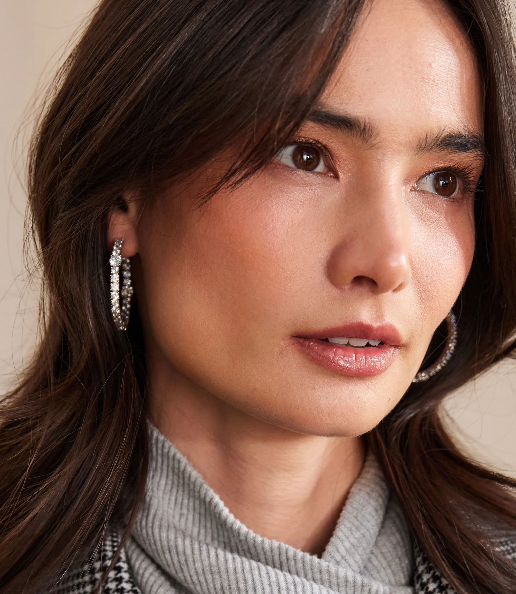 Sparkling Hoop Earrings