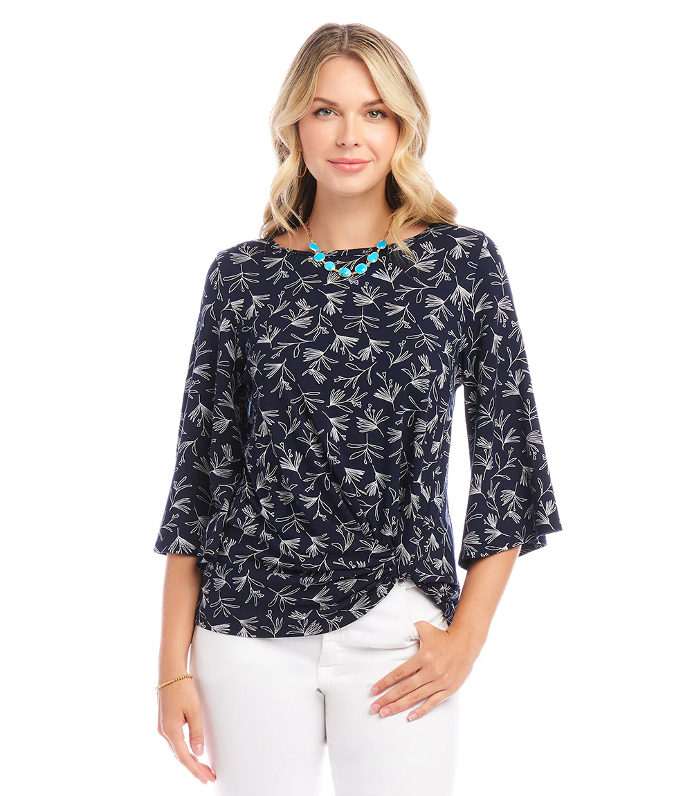 Flare Sleeve Pick-Up Top
