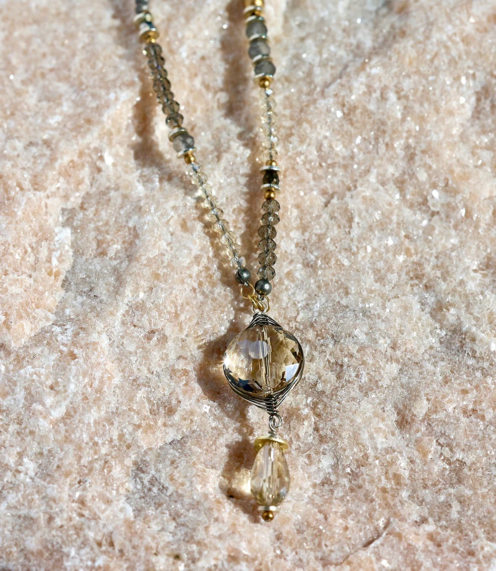Sterling Silver Crystal Necklace