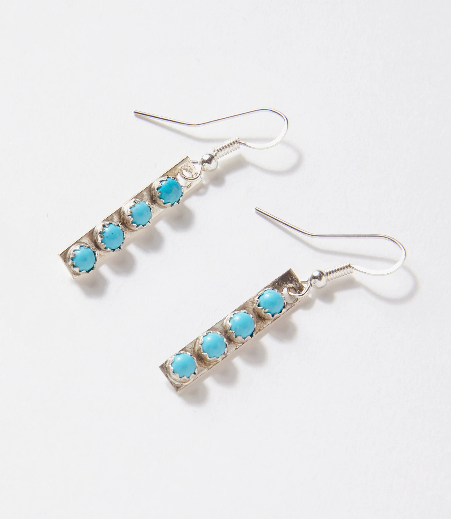 Turquoise Bar Dangle Earrings