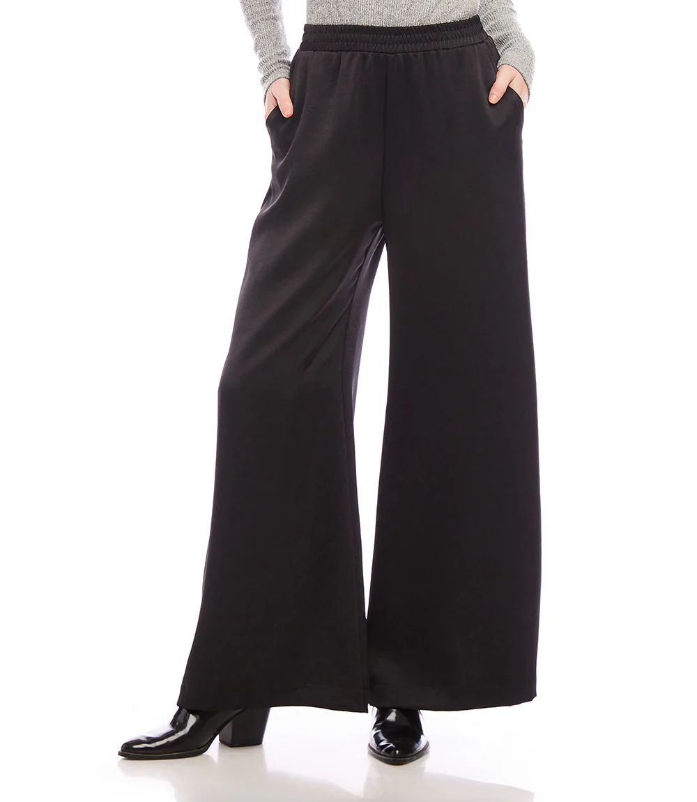Wide Leg Satin Pants