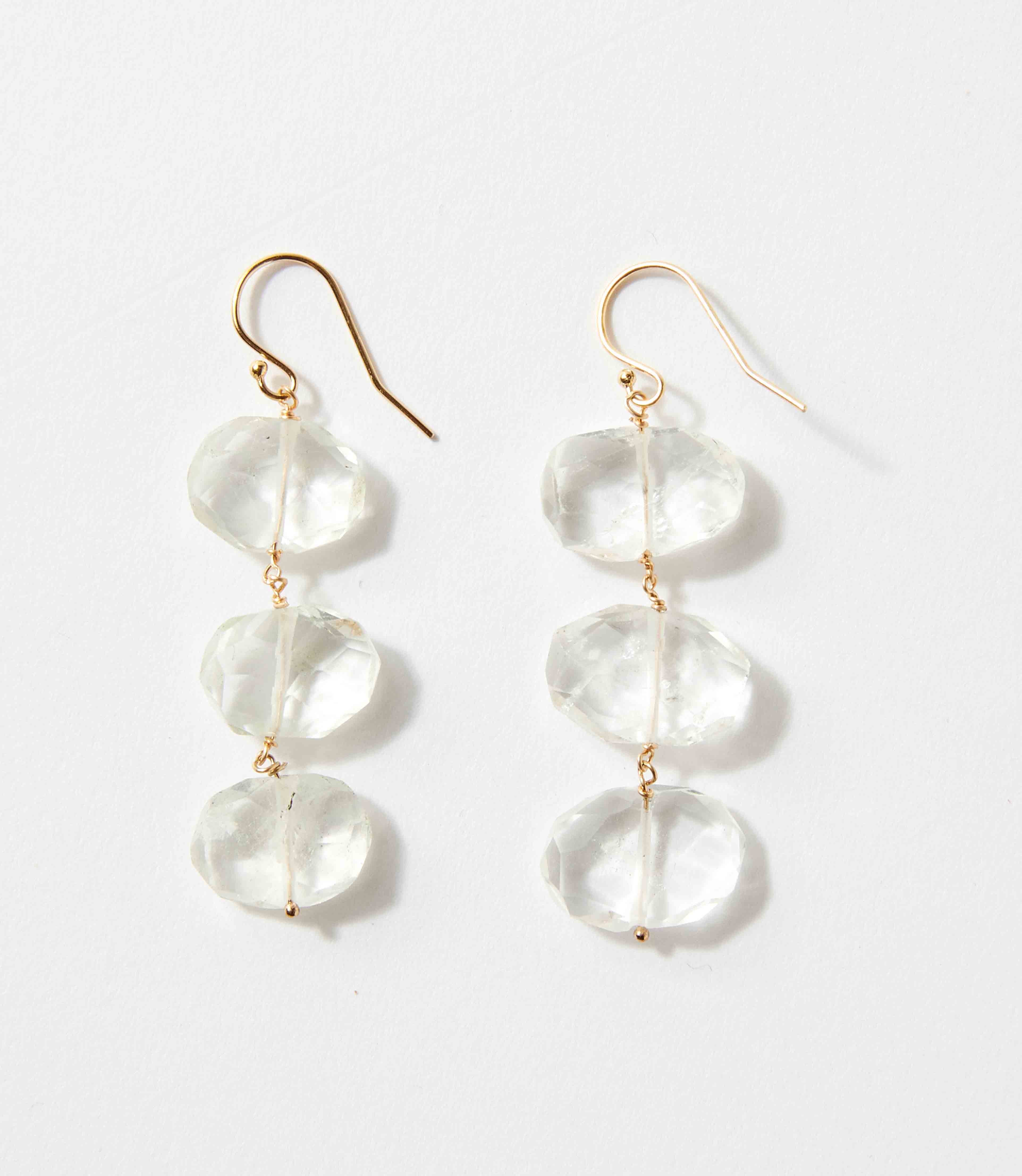 Tiered Gemstone Earrings