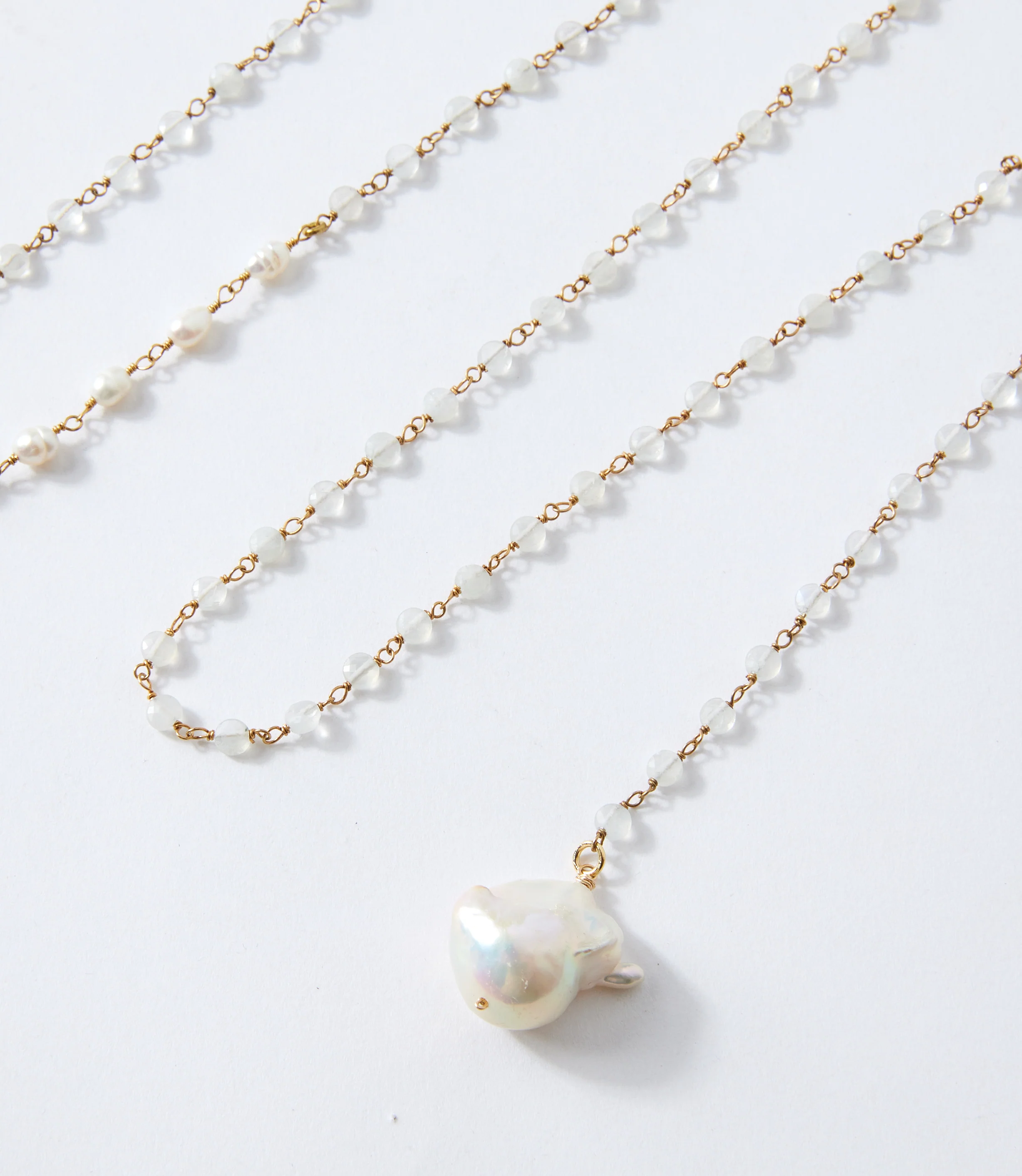 Pearl And Moonstone Necklace