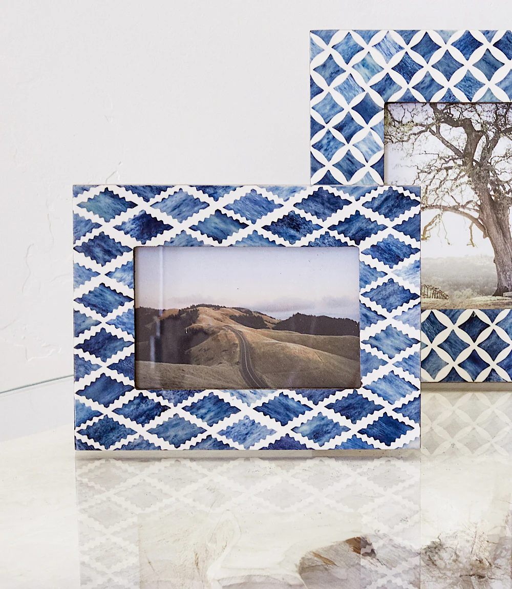 Mosaic Bone Picture Frame