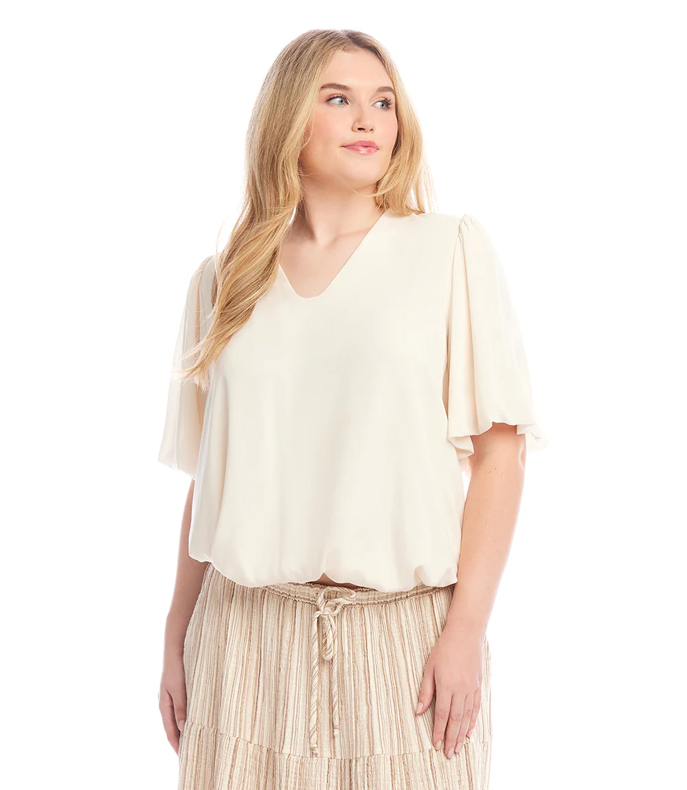 Plus Size Puff Sleeve Top