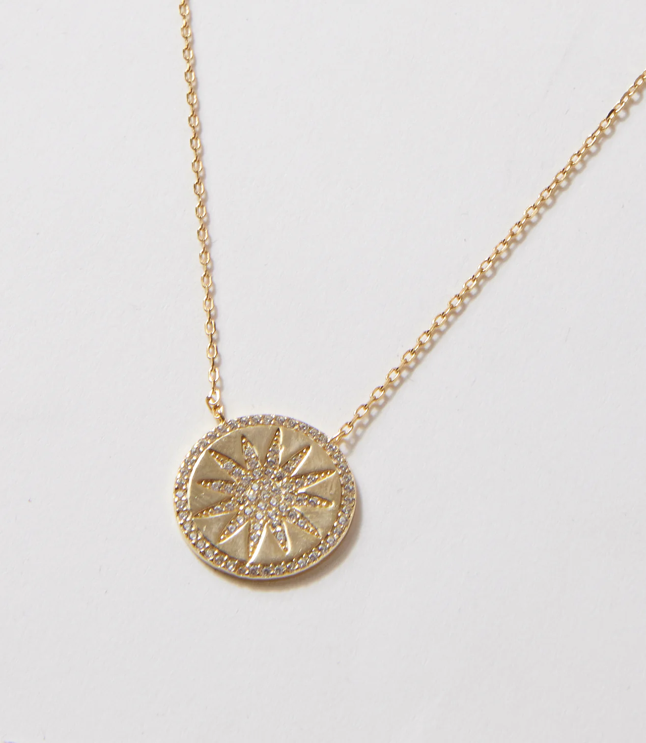 Crystal Sun Pendant Necklace