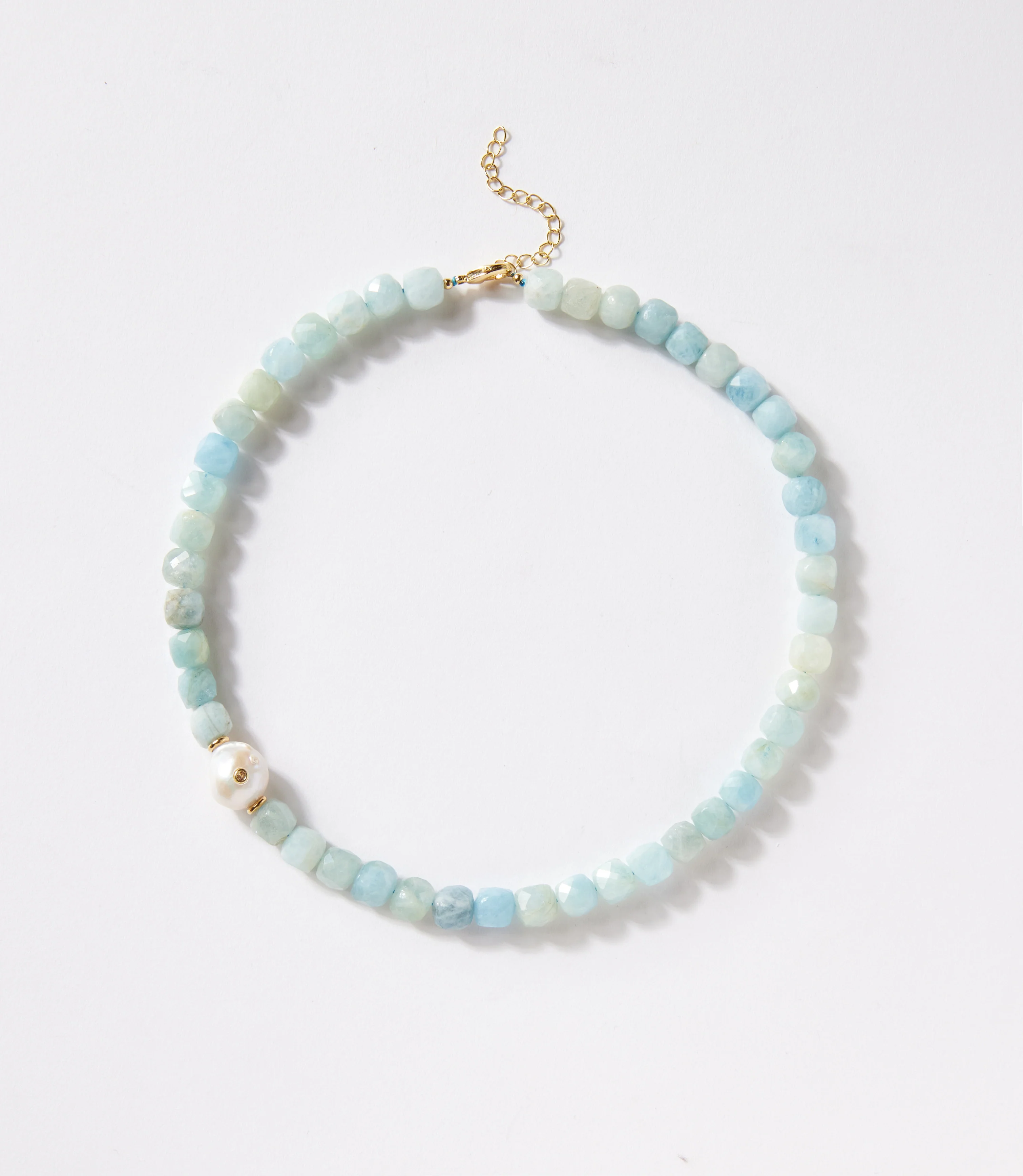 Aquamarine Beaded Necklace