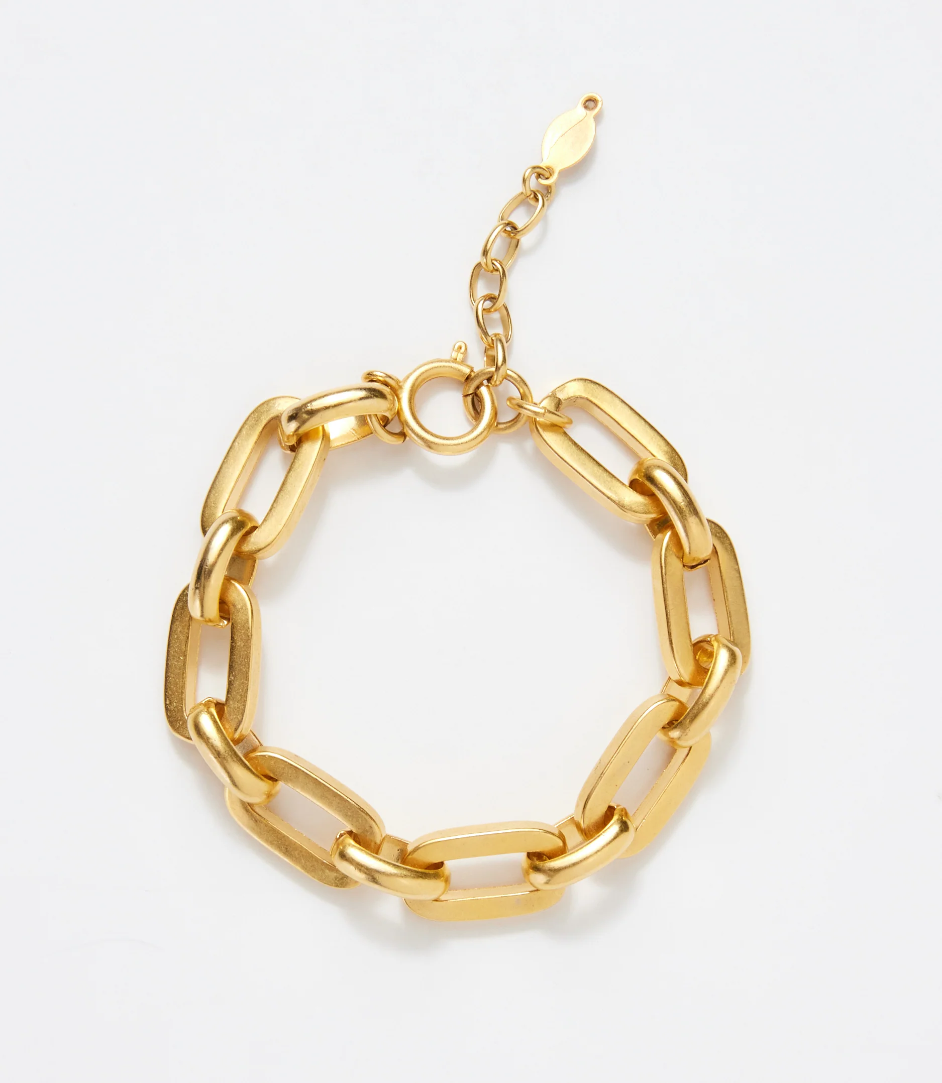 Rectangular Gold Linked Bracelet