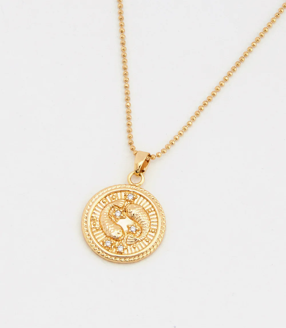 Pisces Coin Necklace