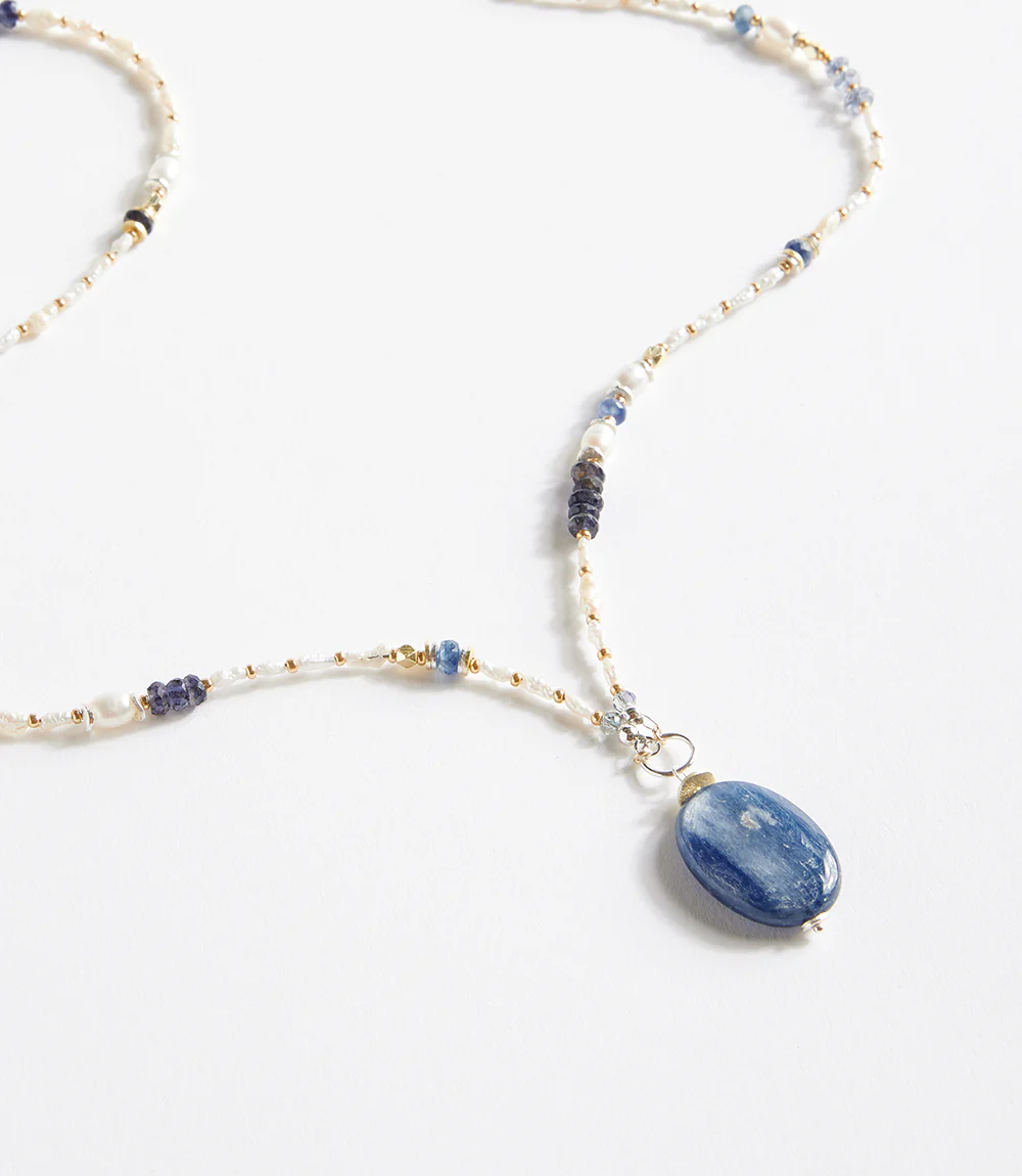 Gemstone Beaded Pendant Necklace