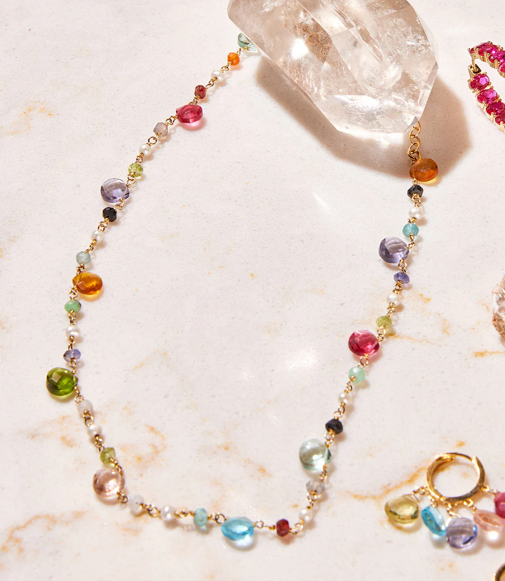 Beaded Gemstone Necklace
