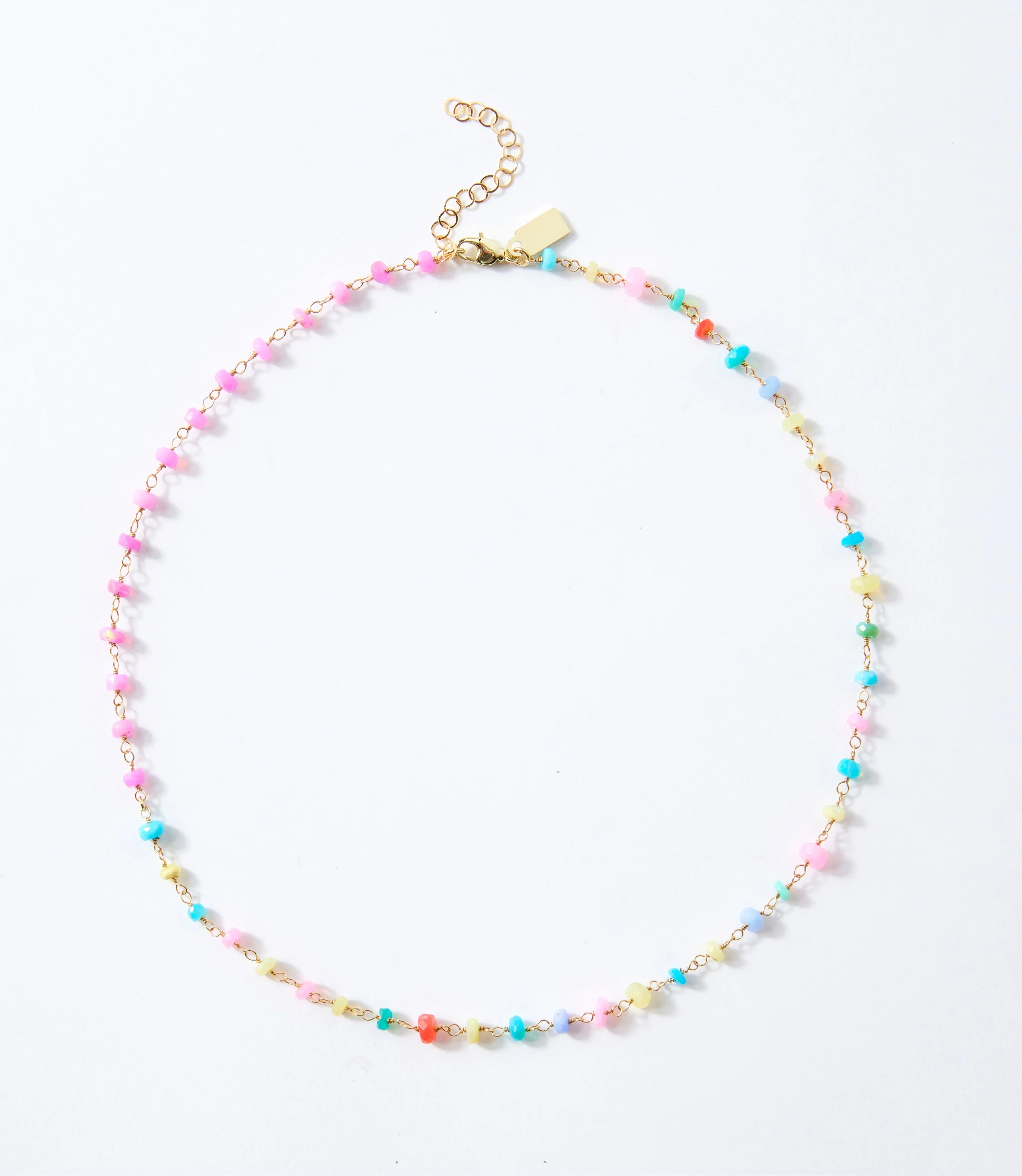 Neon Beaded Gemstone Necklace