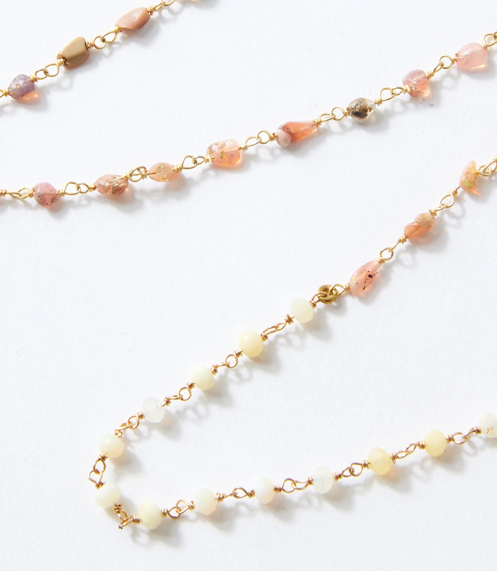 Pink Opal Beaded Necklace