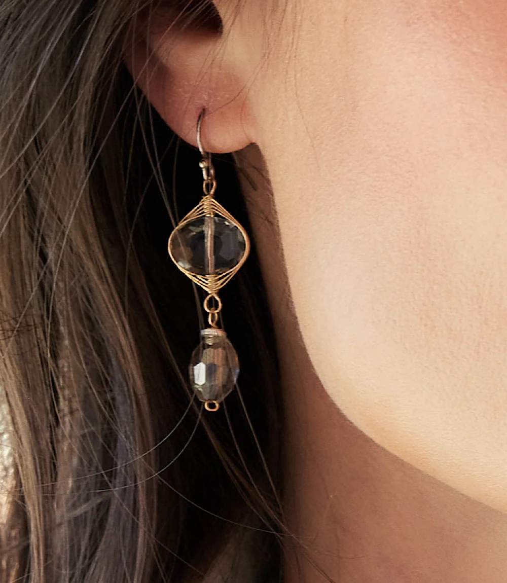 Smokey Quartz Dangle Earrings