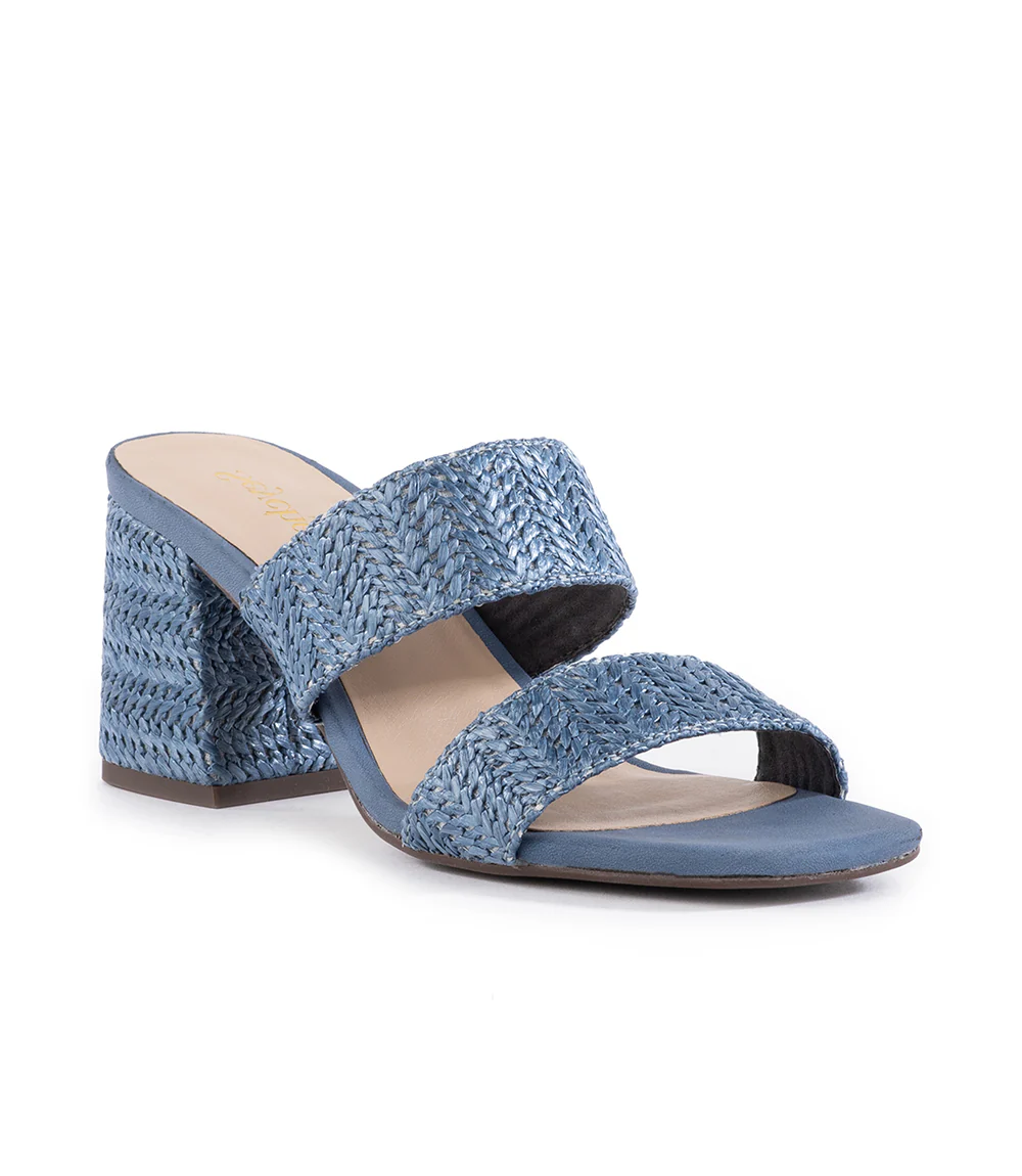 Newport Raffia Strap Heel Sandals