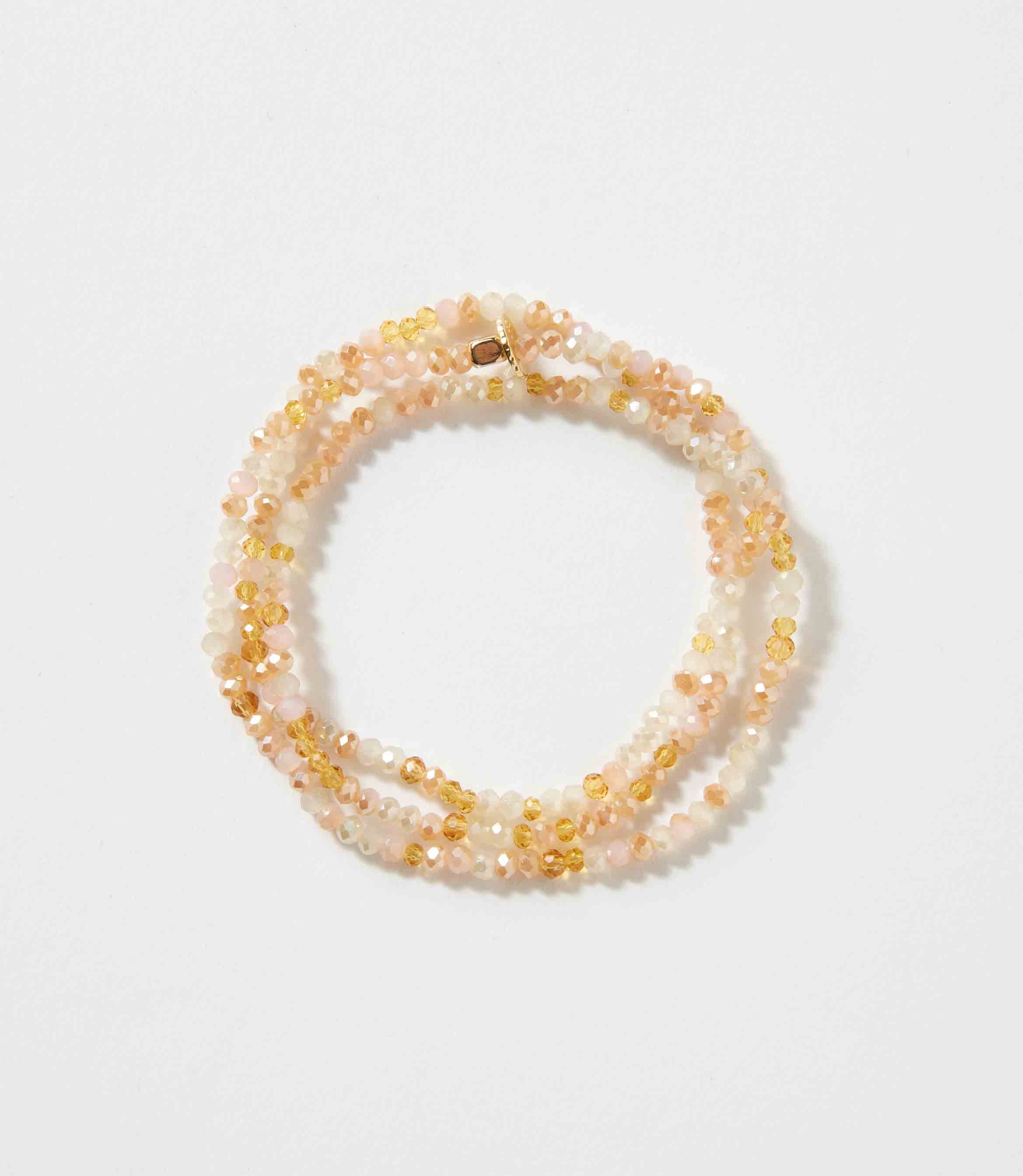 Beaded Gemstone Wrap Bracelet