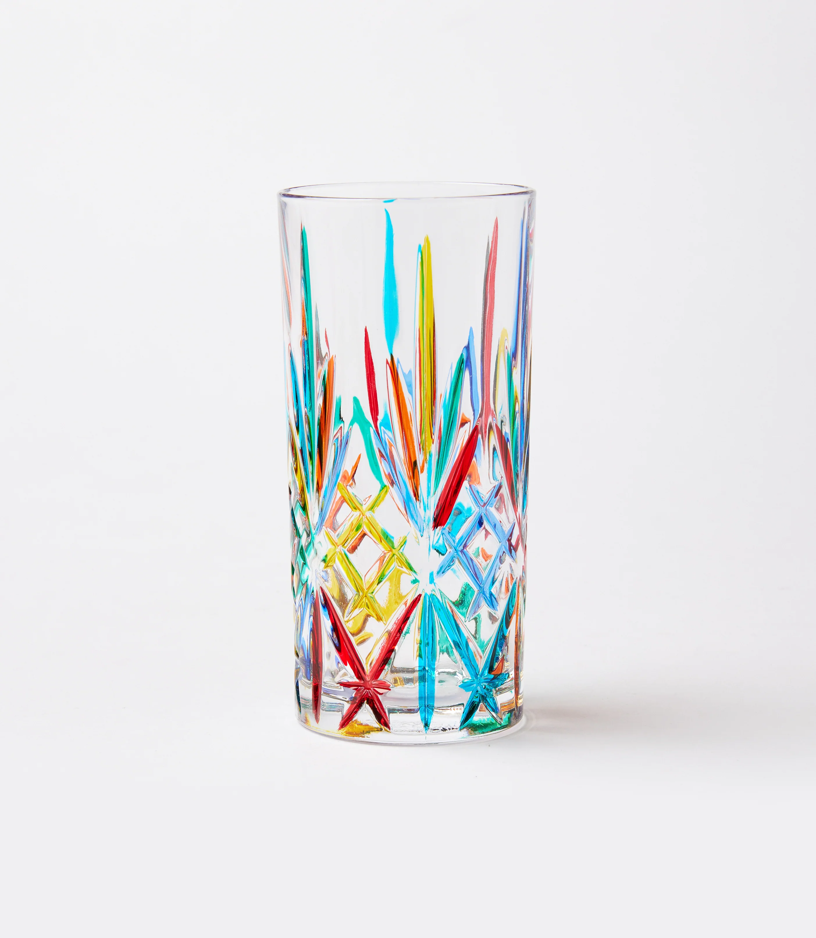 Hand-Painted Crystal Drinking Glass