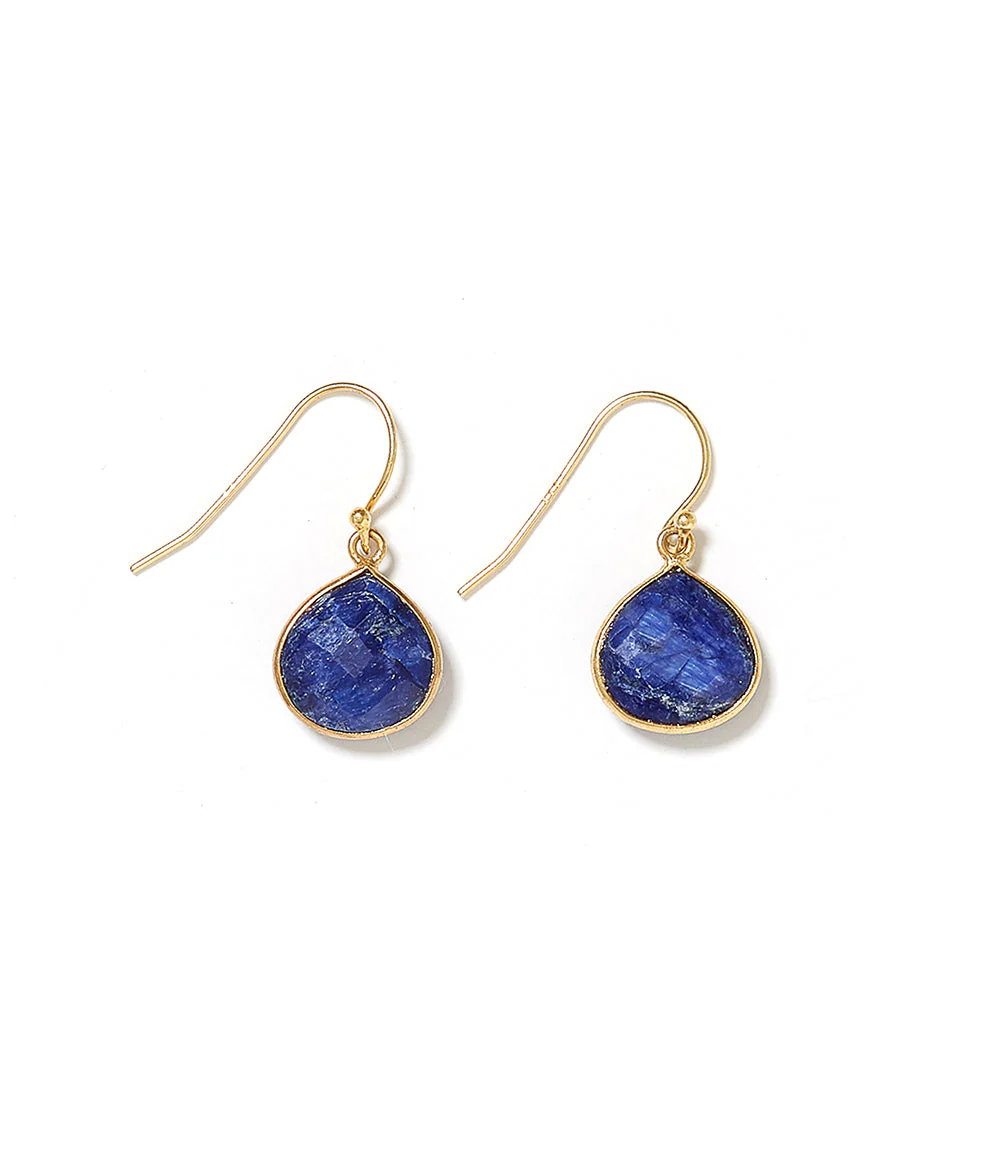 Gemstone Pear Drop Earrings