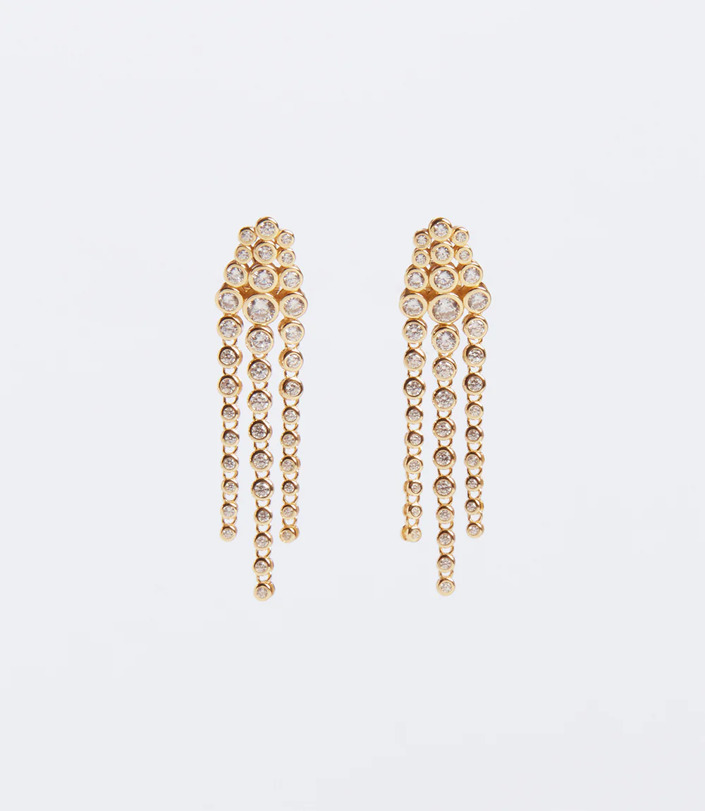 Dangling Gemstone Earrings