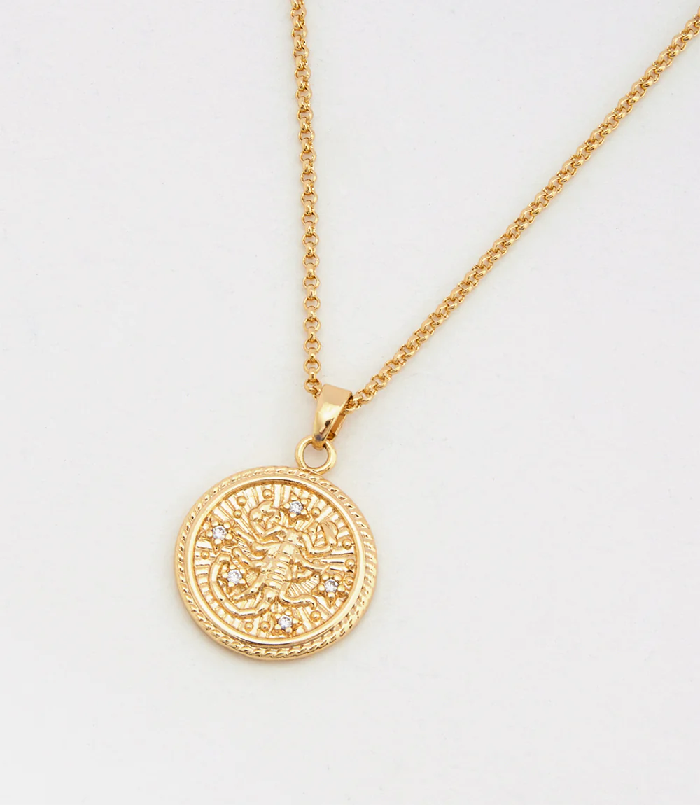 Scorpio Coin Necklace
