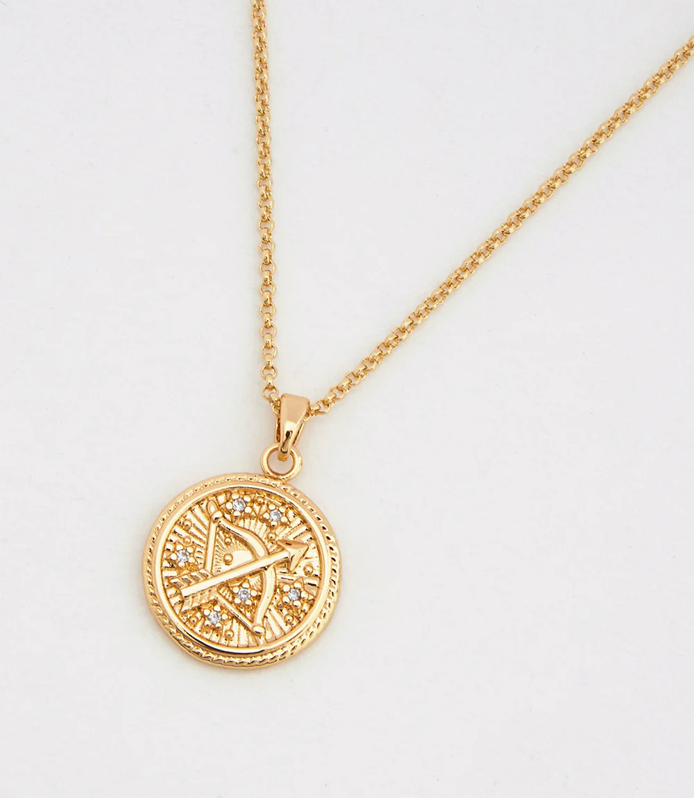 Sagittarius Coin Necklace