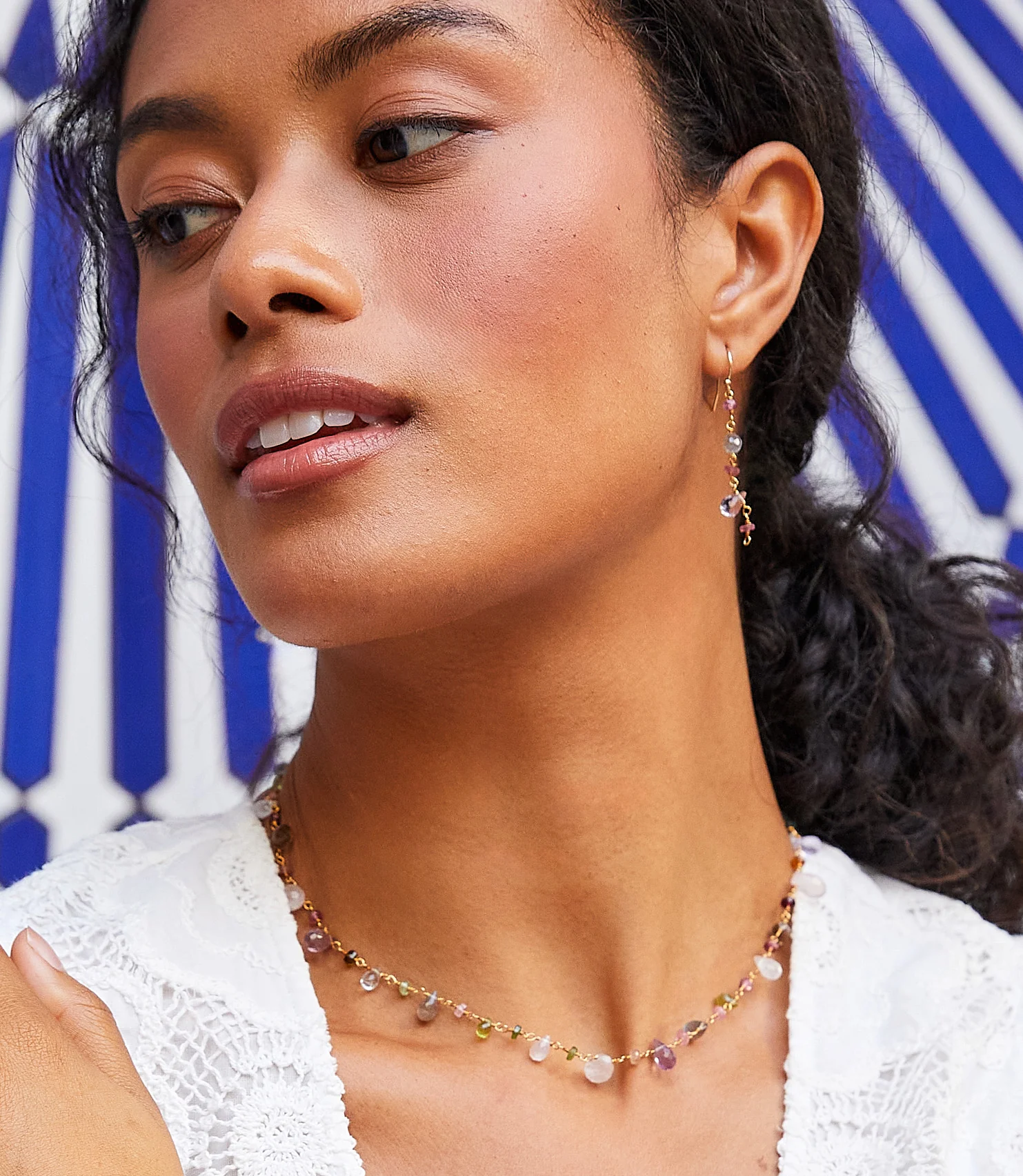 Multi Gemstone Short Necklace