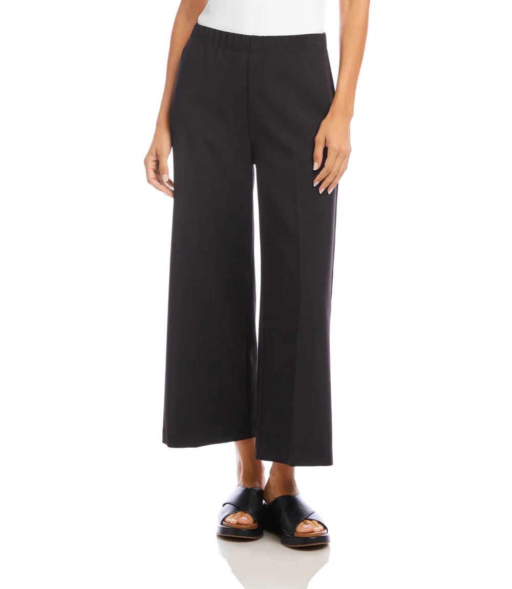 Petite Size Cropped Wide-Leg Pants