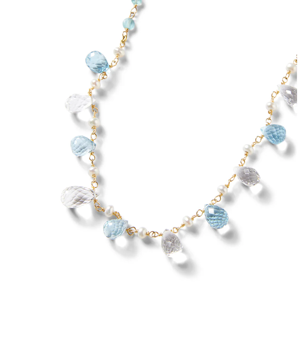 Moonstone And Chalcedony Necklace