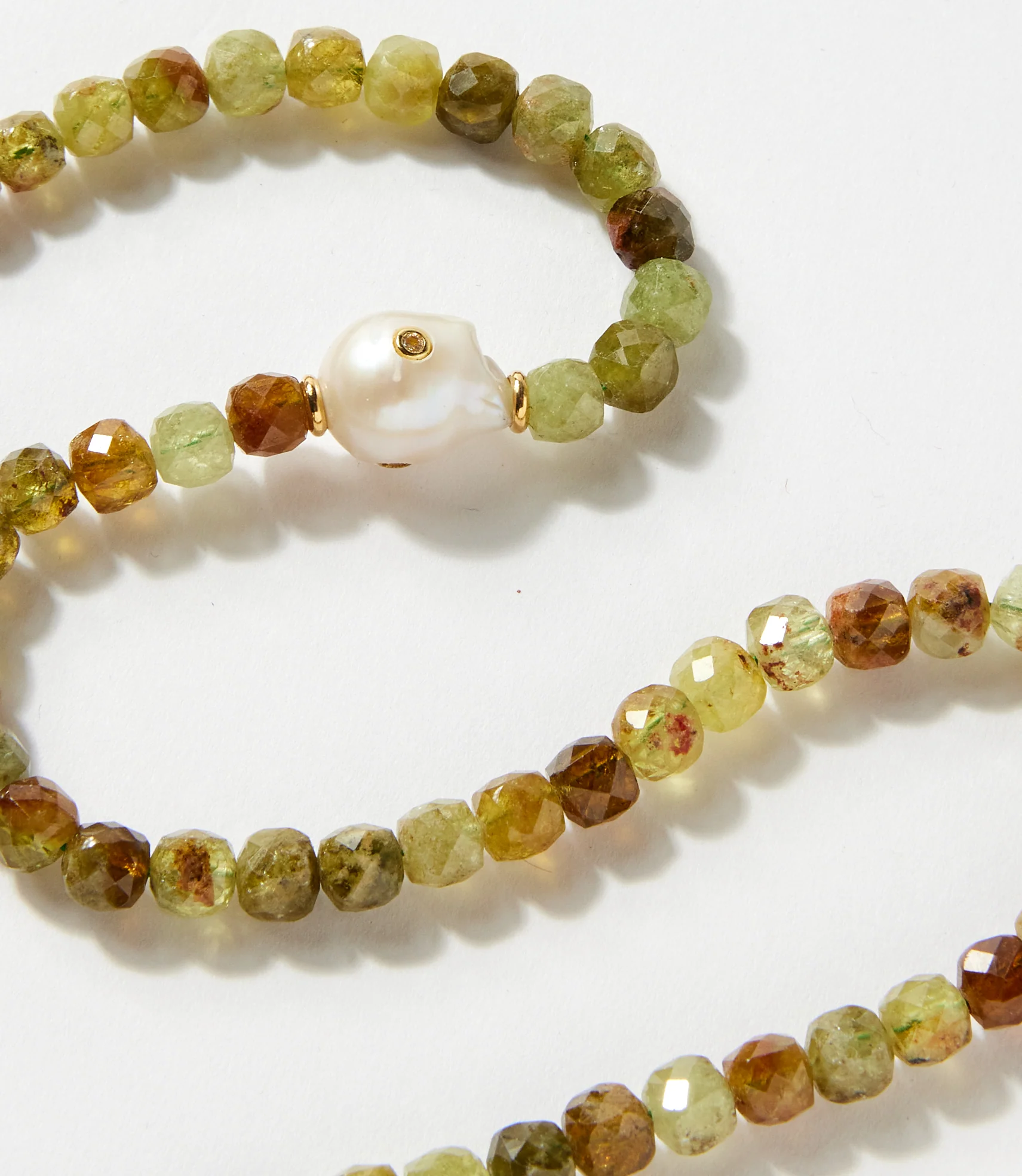 Gemstone And Pearl Necklace