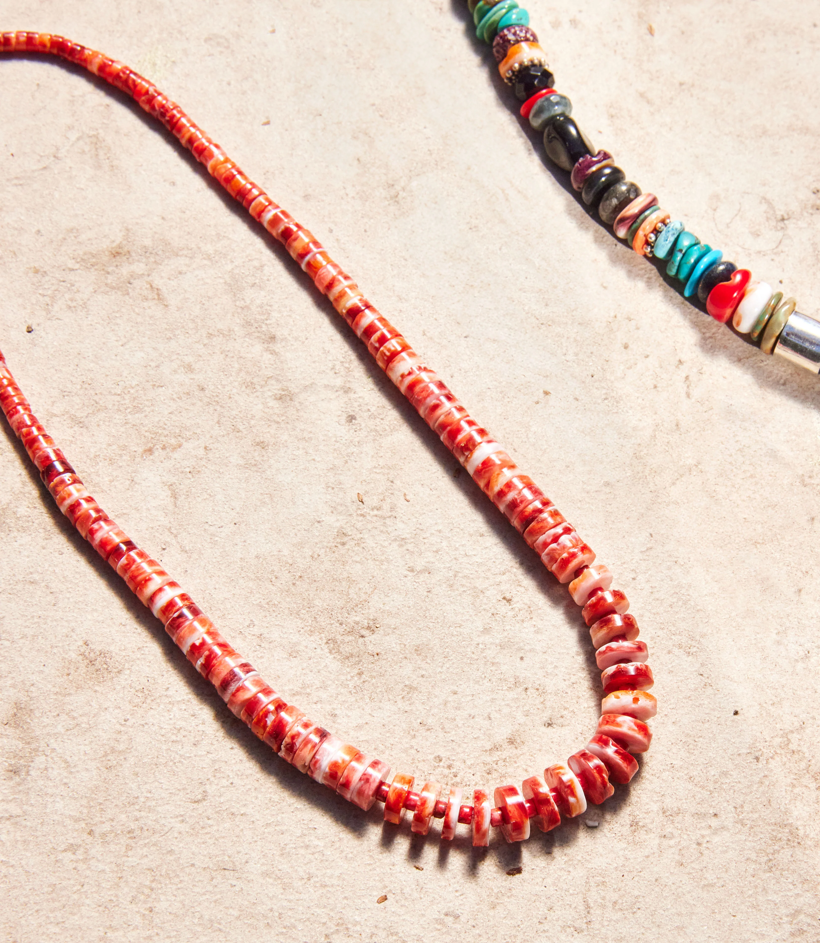 Spiny Oyster Stone Necklace