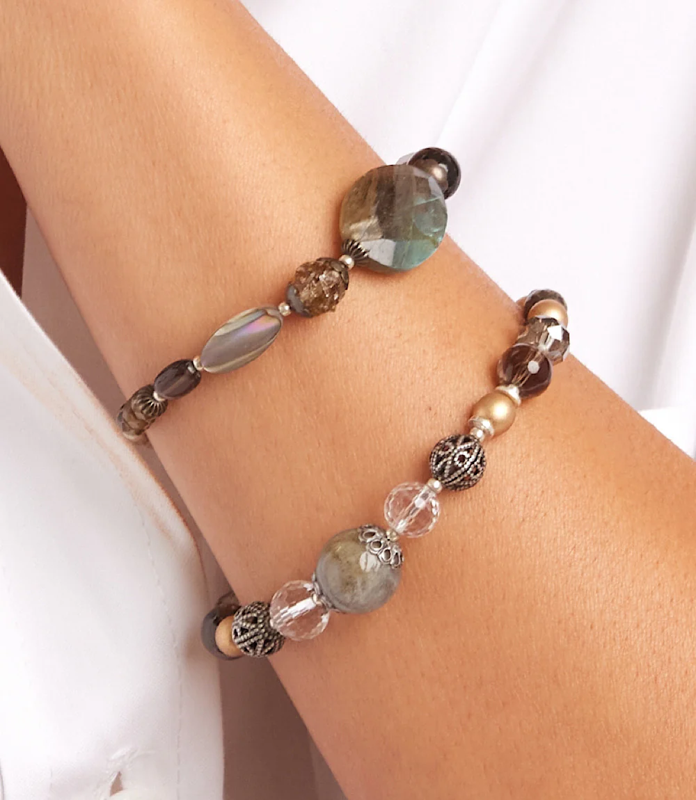 Labradorite Beaded Bracelet