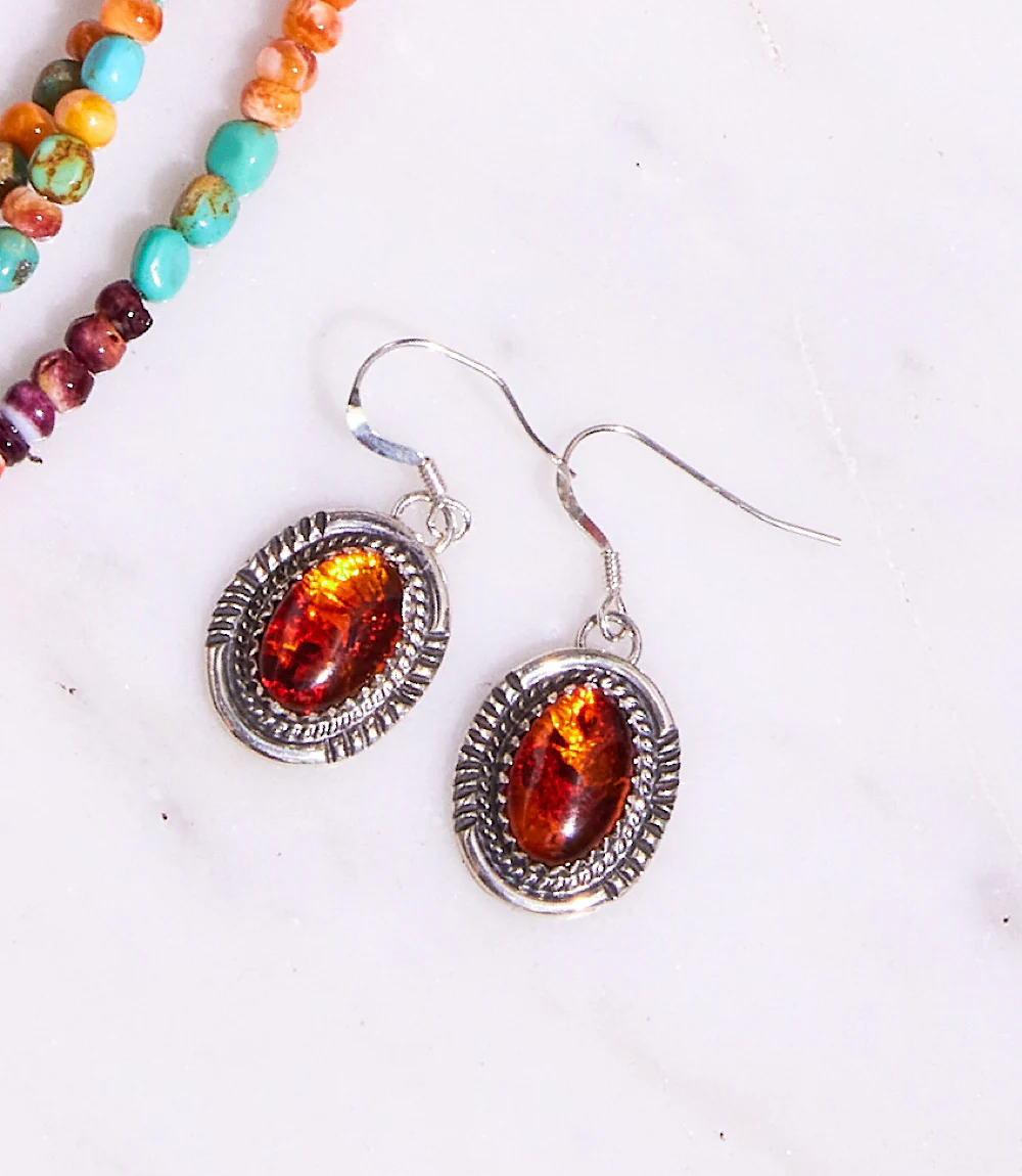 Sterling Silver Topaz Earrings