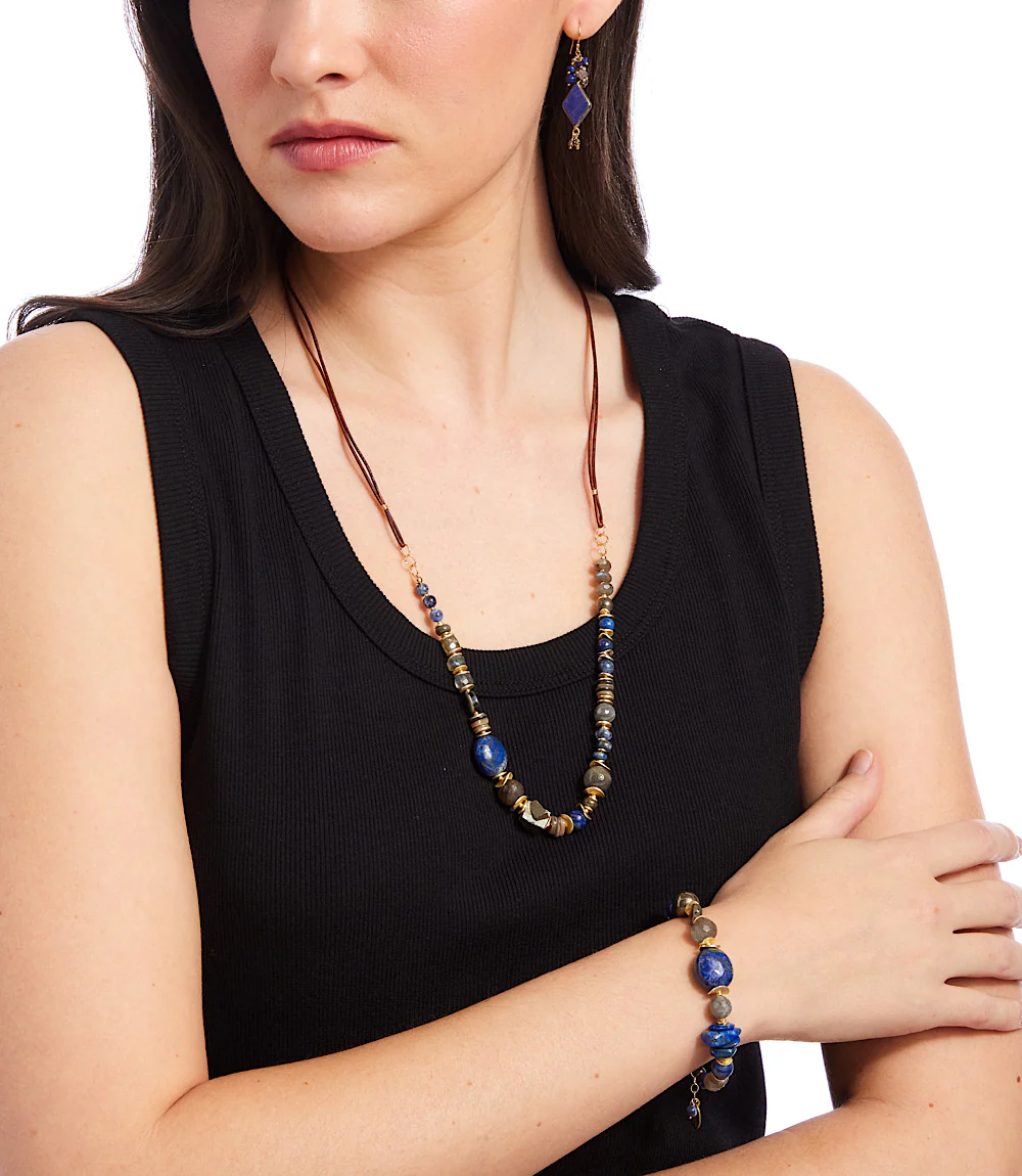 Blue Moon Beaded Gemstone Bracelet