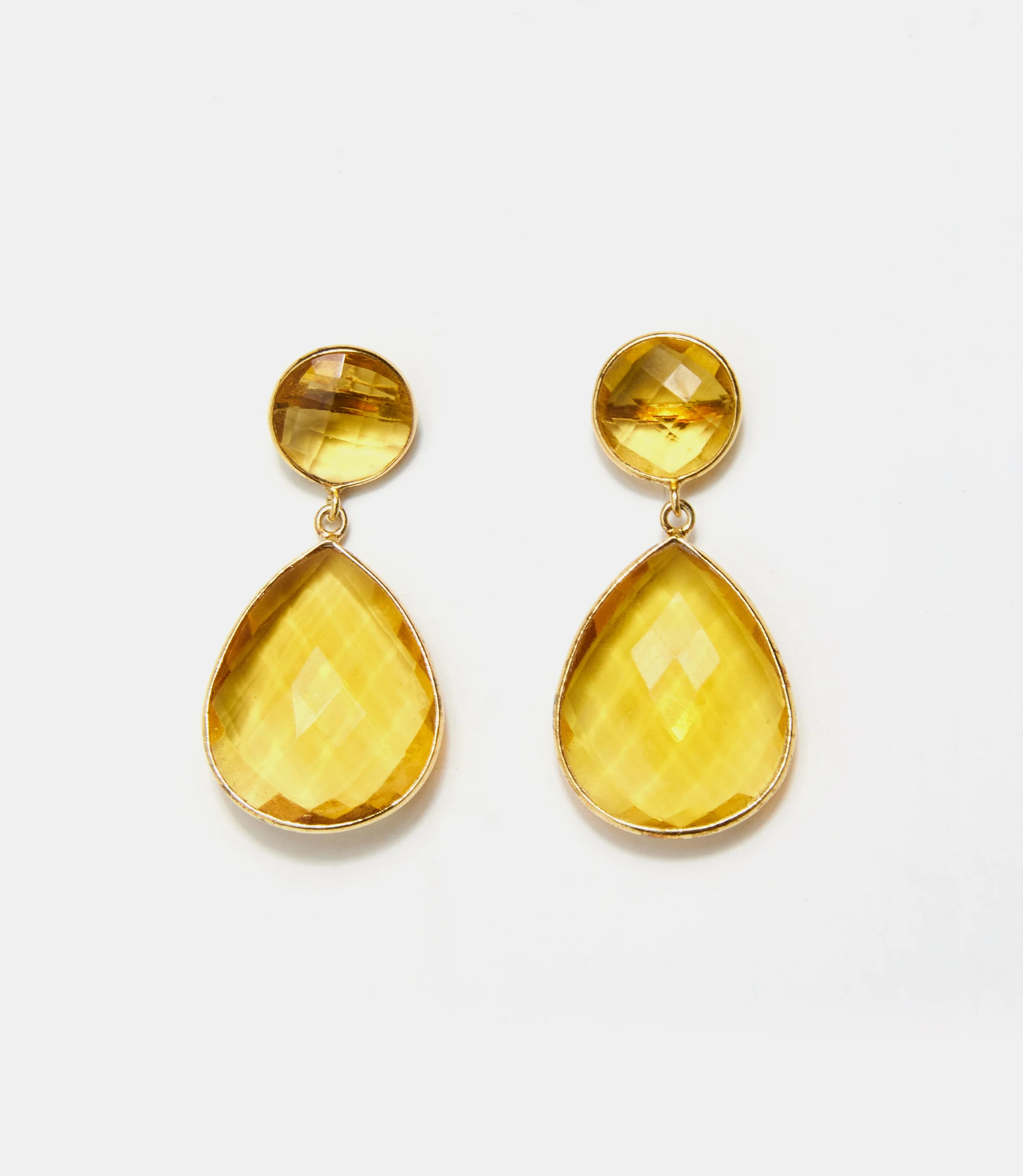 Teardrop Gemstone Drop Earrings